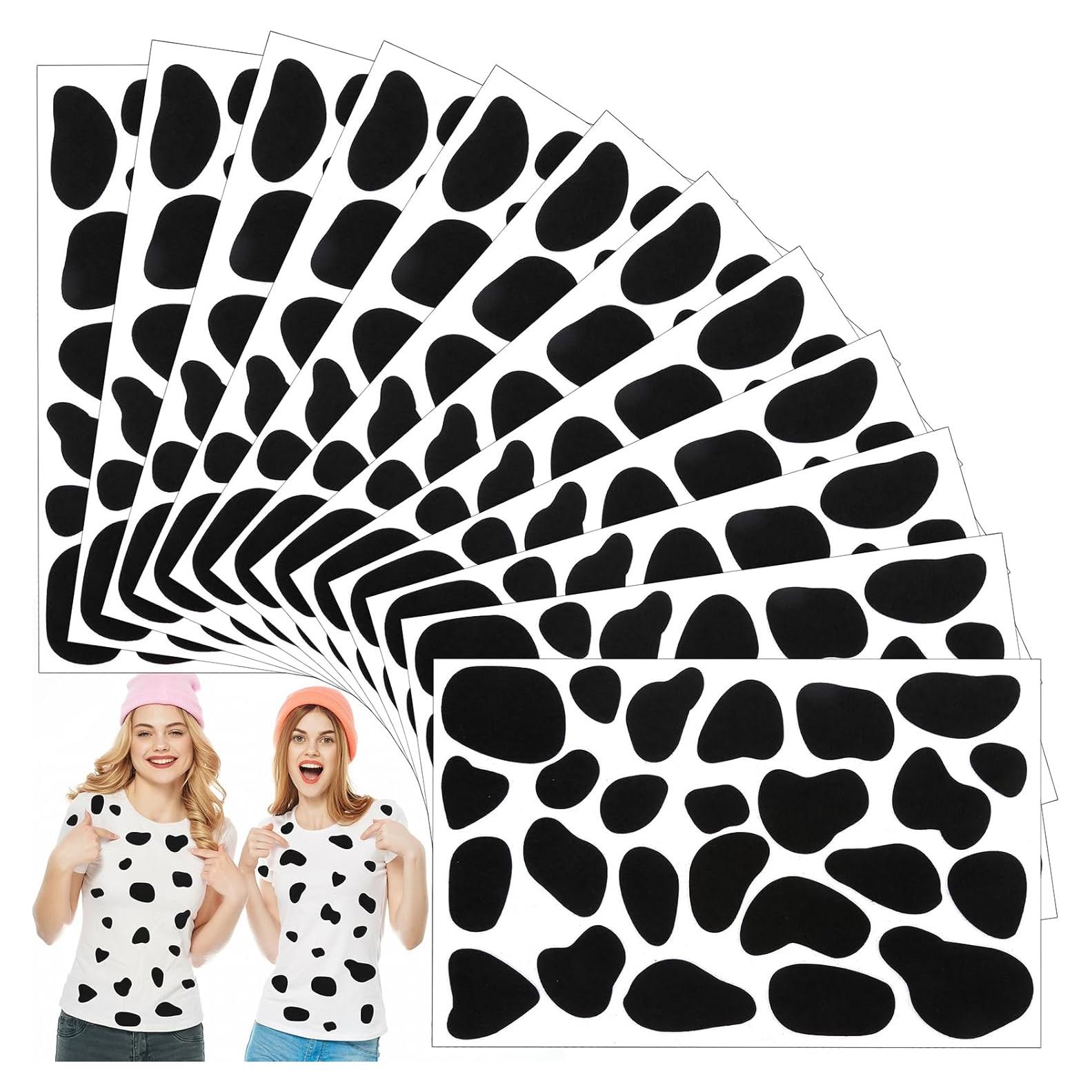 Hojas de Fieltro Autoadhesivo Caydo 12 Piezas 300 Manchas Dálmata