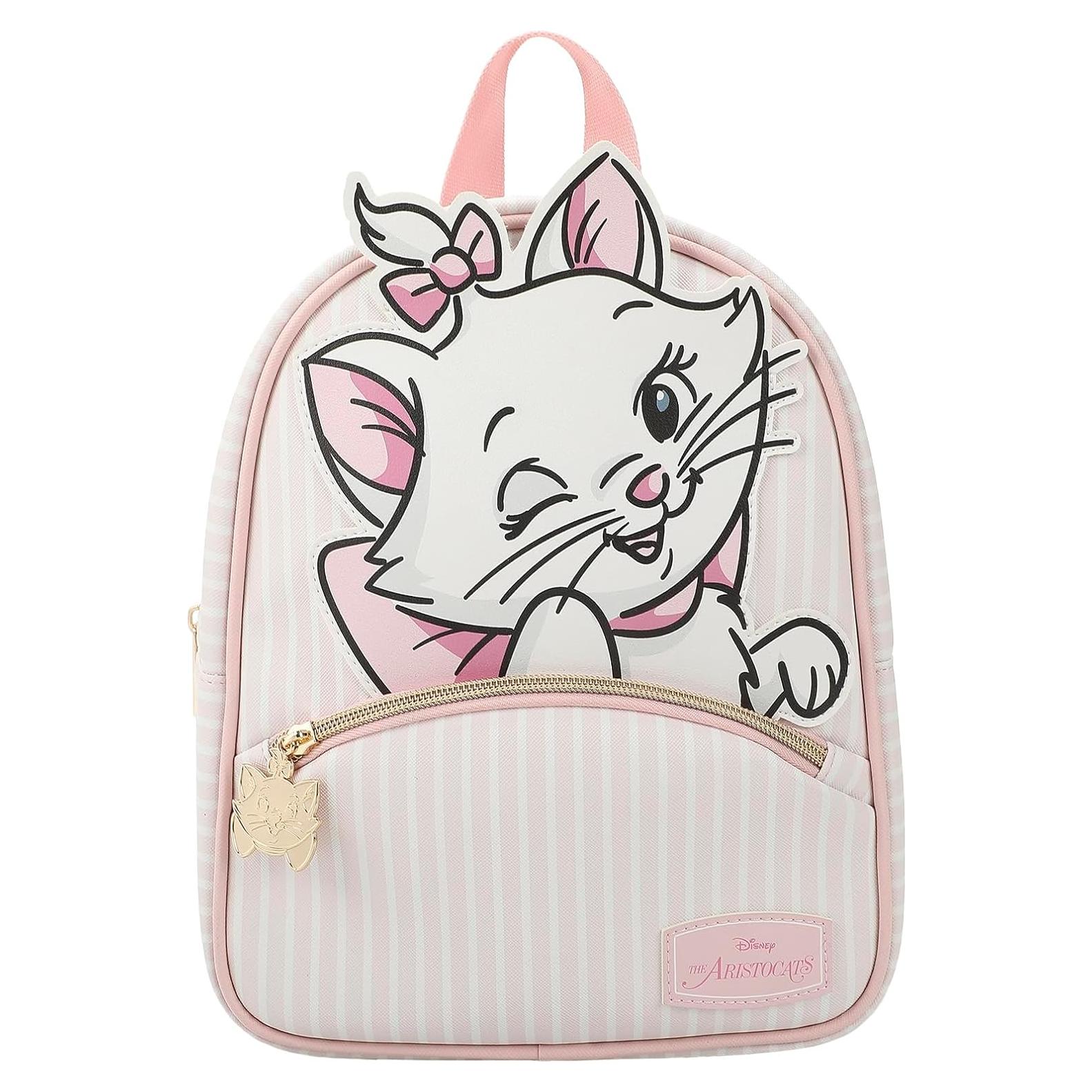 Mochila Mini Disney Aristocats Marie Rosa y Blanca 26.67 cm