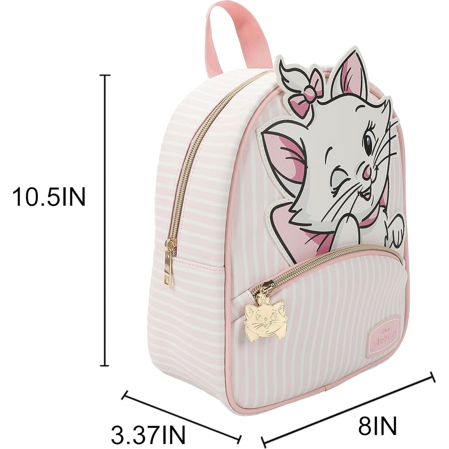 Mochila Mini Disney Aristocats Marie Rosa y Blanca 26.67 cm