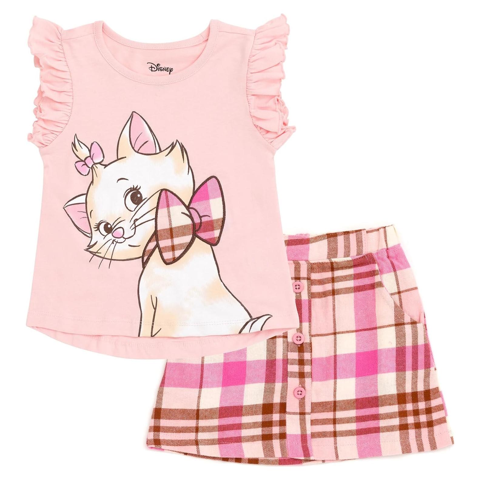 Conjunto Camiseta y Falda a Cuadros Disney Niña 7-8 Años