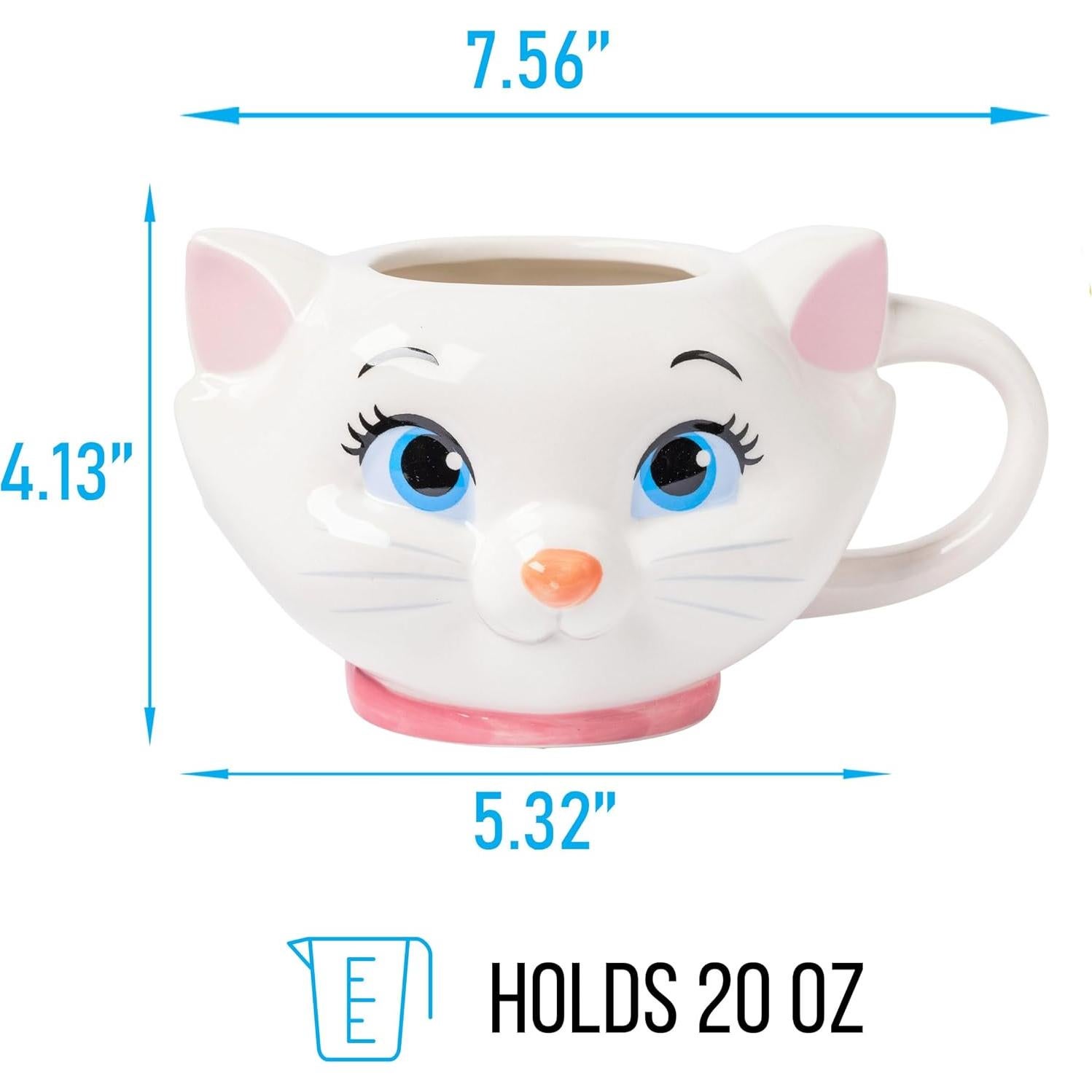 Taza Cerámica 3D Silver Buffalo Disney Aristocats Marie 590ml