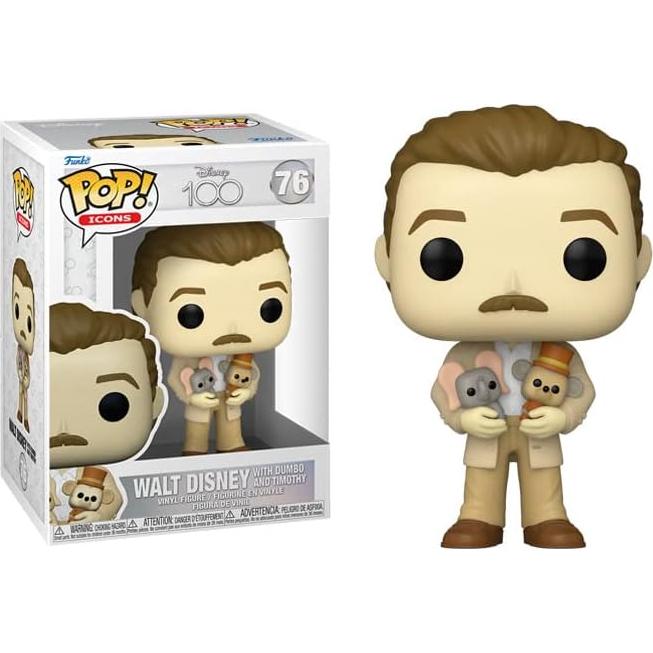 Figura de Vinilo Pop! Funko Disney 100 - Walt Disney con Dumbo 9.53 cm