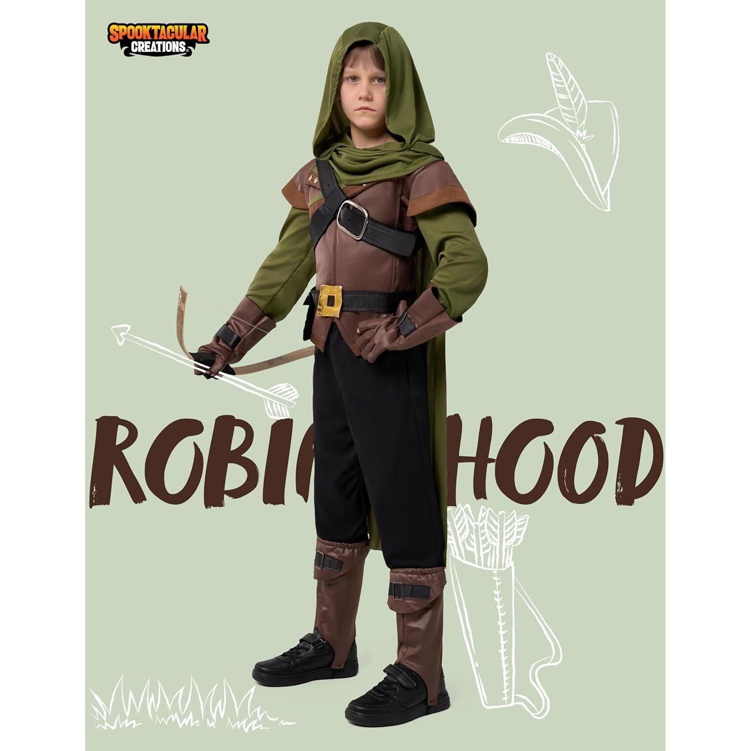 Disfraz de Robin Hood para Niños Spooktacular Creations - Verde