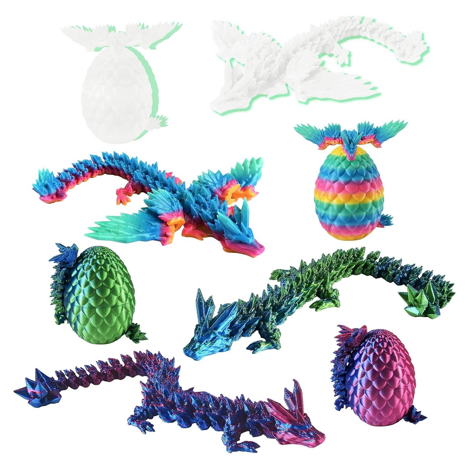 4 Juguetes Dragones de Cristal 3D Yoshiky para Niños