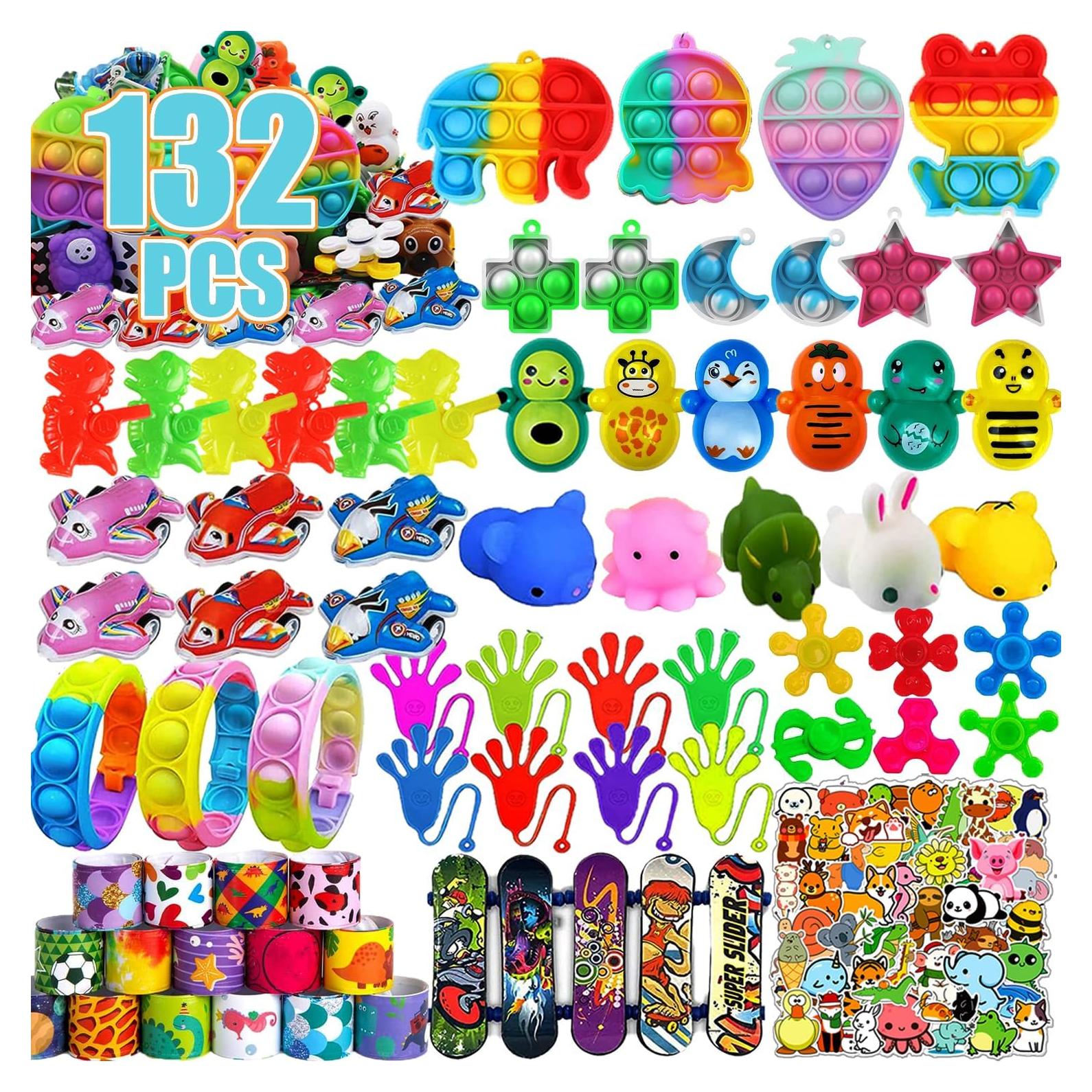Set de Juguetes Fidget 132 Pcs para Niños - Rellenos de Piñata