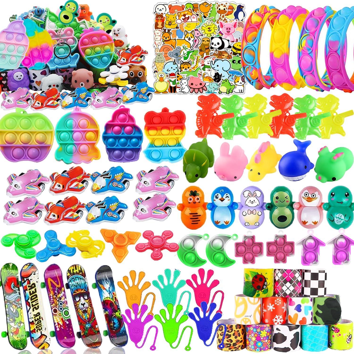 126 Juguetes de Fiesta Antiestrés para Niños - Rellenos de Piñata