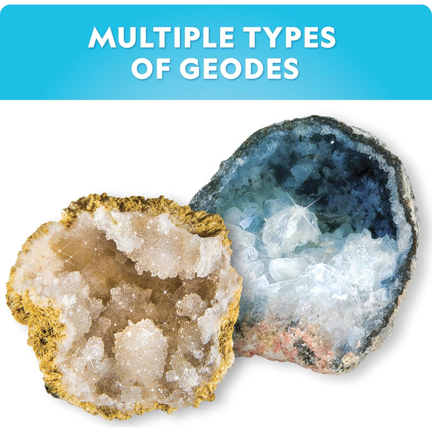 Kit de Ciencia National Geographic - Rompe 15 Geodas Premium