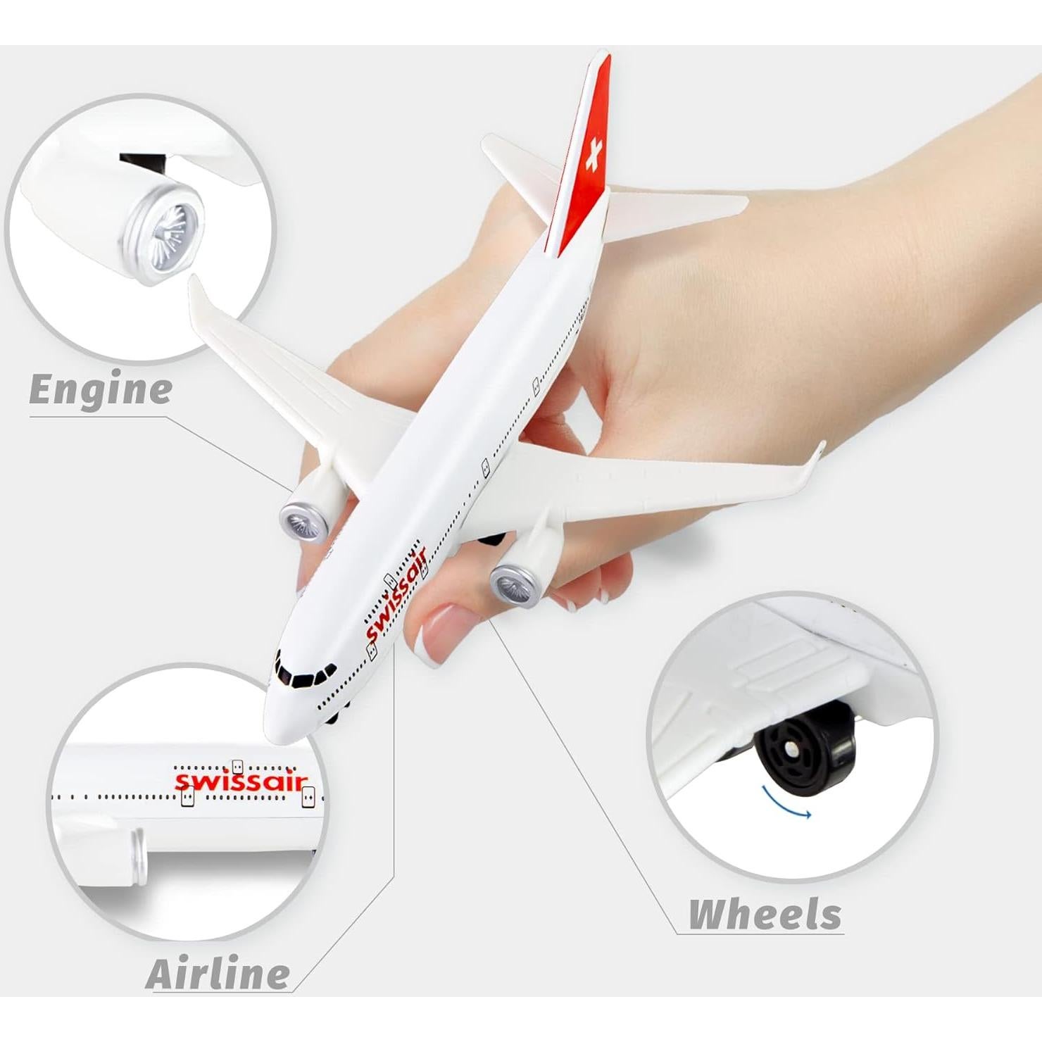 Modelo de Avión HANGHANG Suizo 1/400 14.8cm Coleccionable