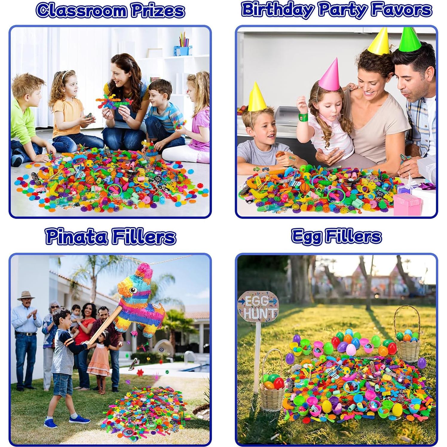 Surtido de 1000 Juguetes para Fiesta Nicknack - Rellenos de Piñata