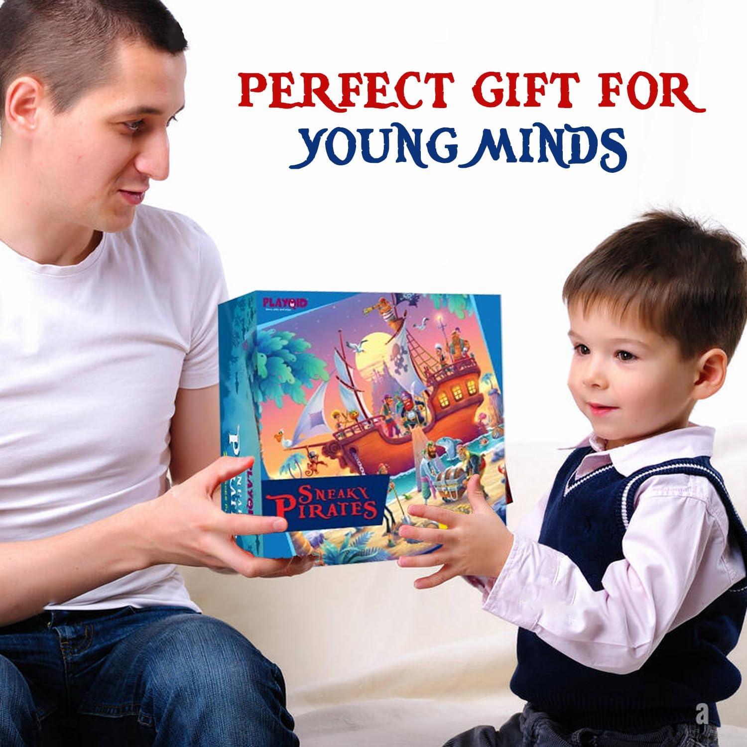 Rompecabezas de Piezas Grandes Playqid Piratas Astutos 25 Piezas