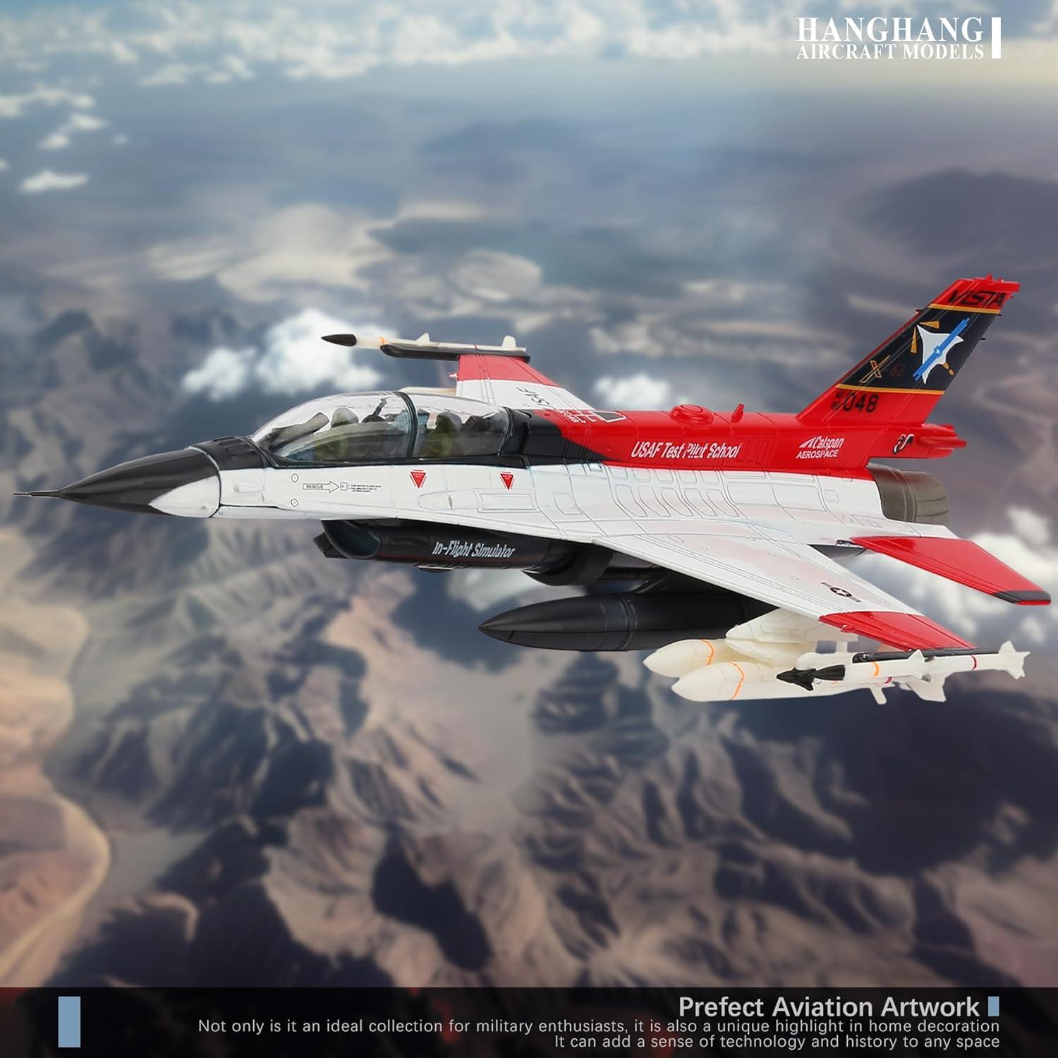 Modelo de Avión Militar F-16D HANGHANG 1/72 Aleación