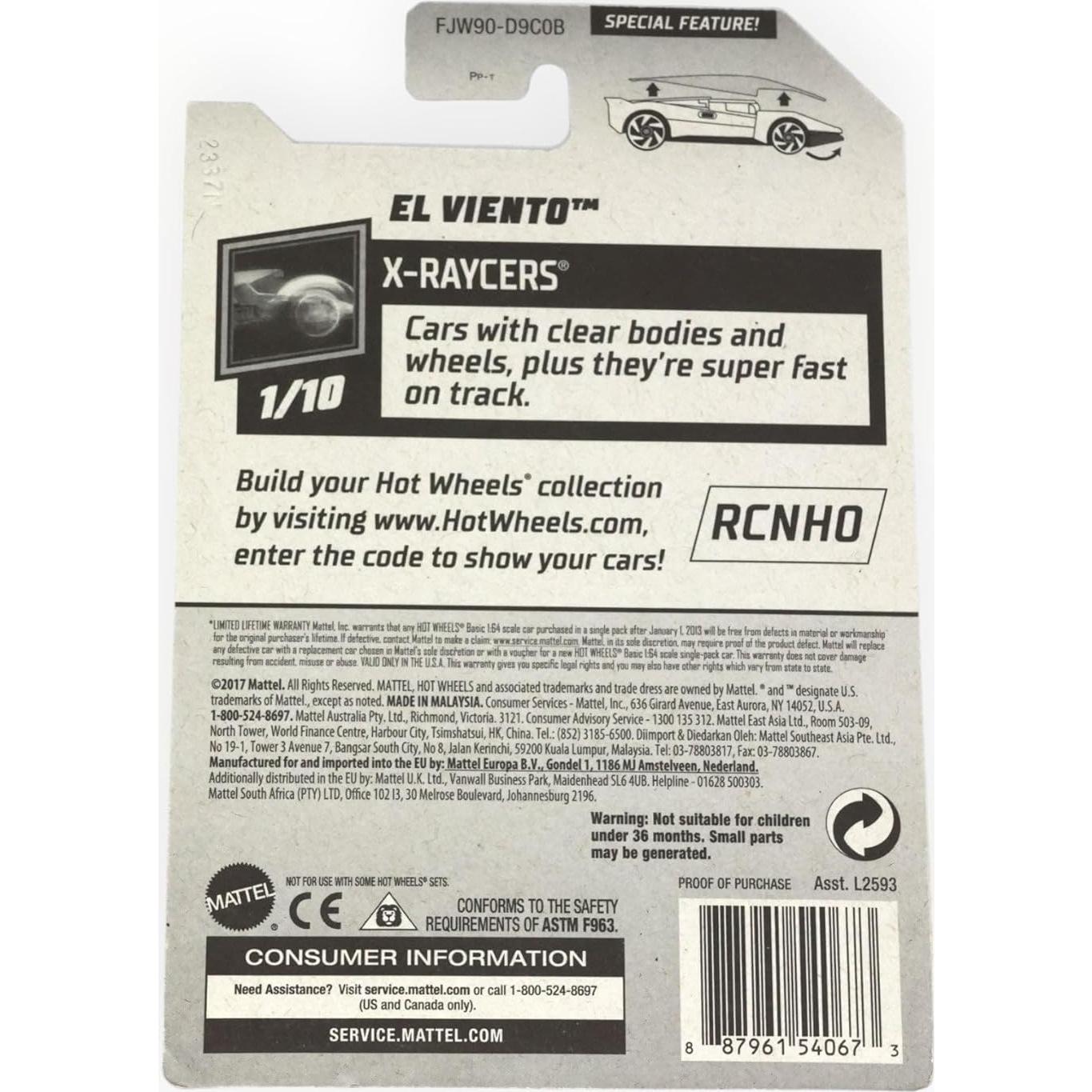 Hot Wheels 50 Aniversario X-Raycers El Viento Azul 7.62cm