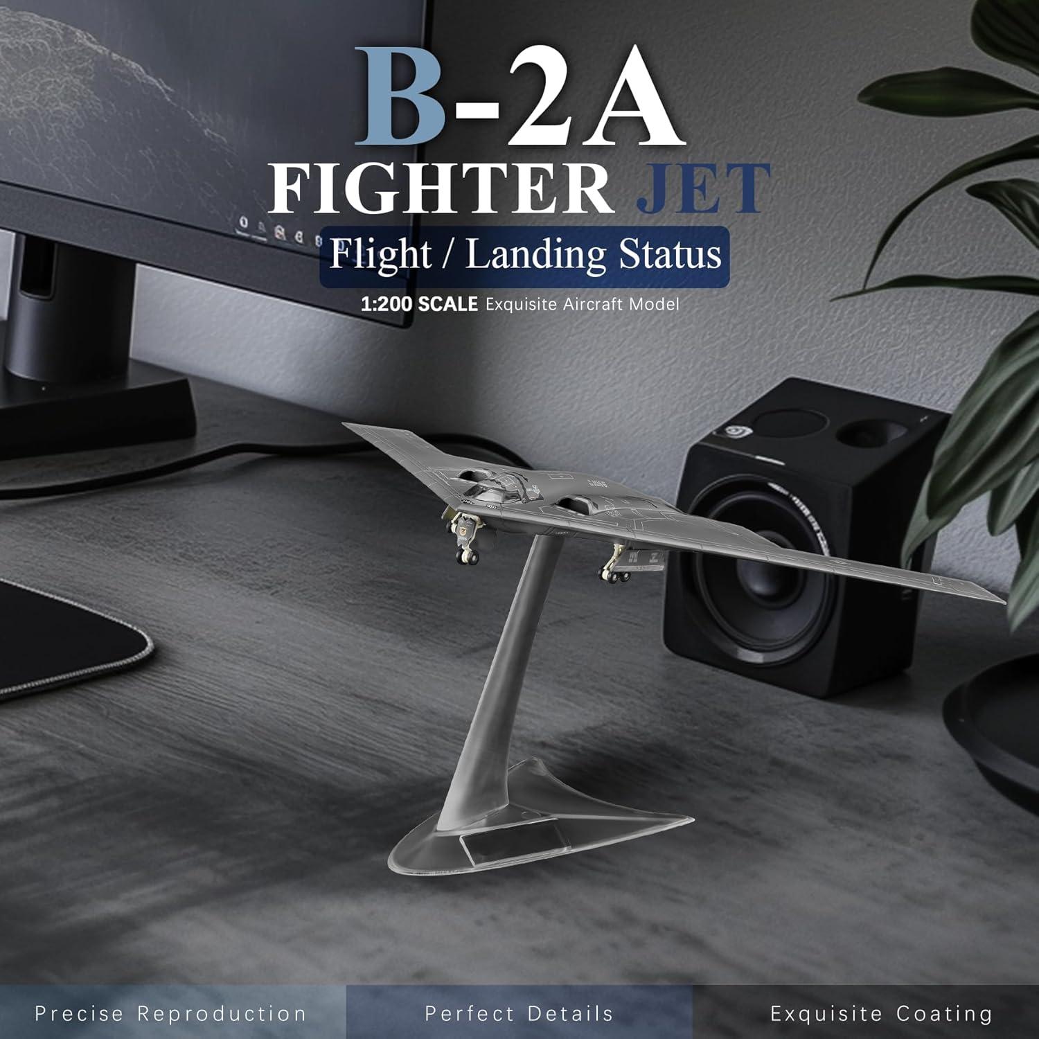 Modelo de avión militar HANGHANG B-2A Spirit 1/200 10.5x26cm