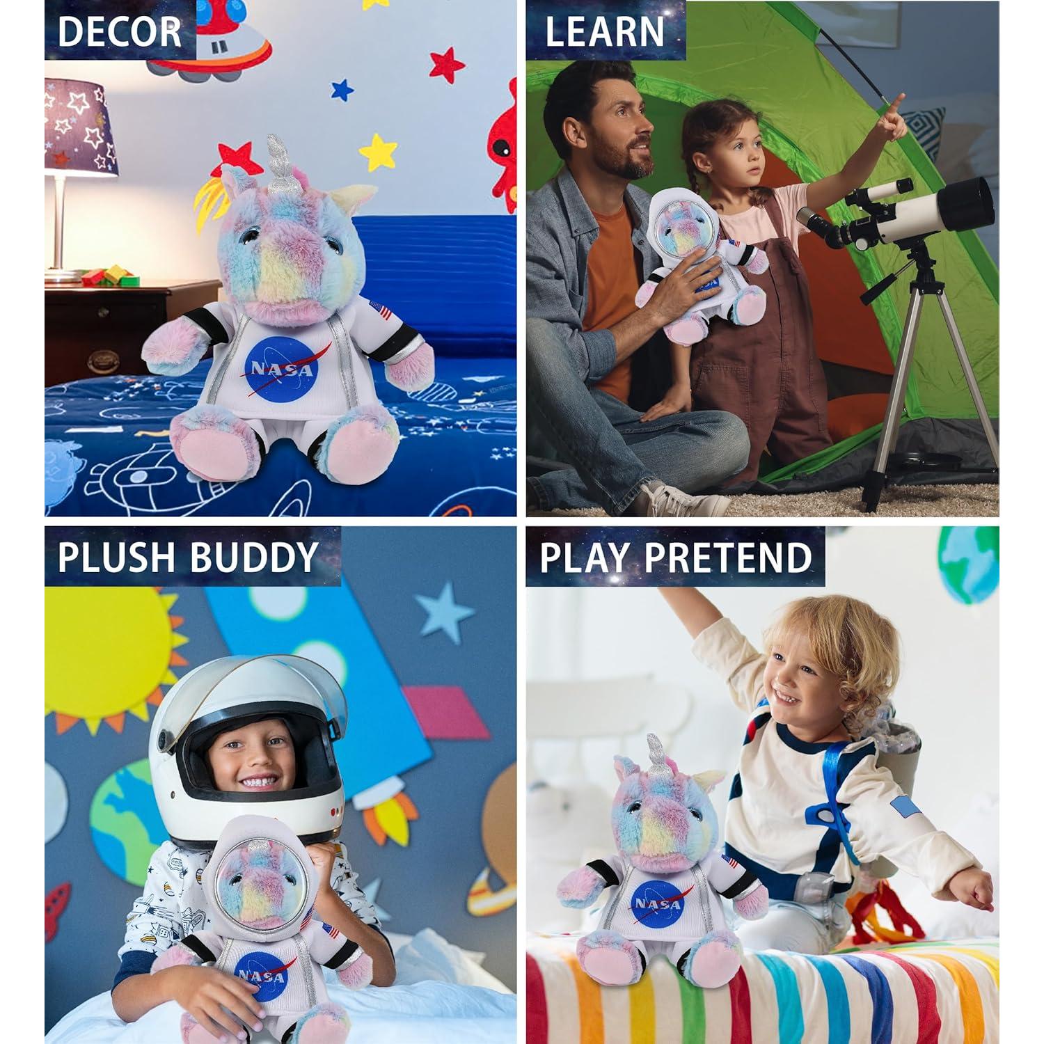 DolliBu Unicornio Arcoíris Astronauta Peluche 23 cm Personalizable