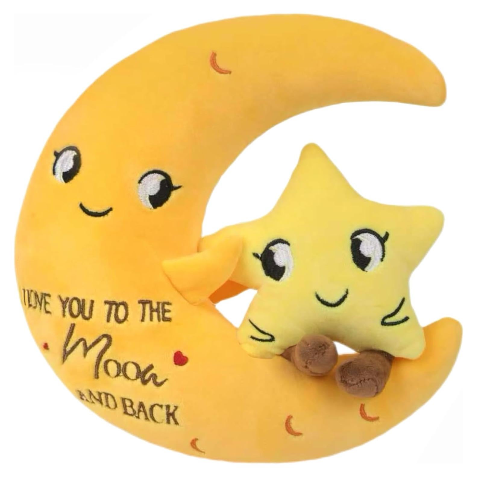 Peluche Estrella de Luna NIUBEHOHO 27.9 cm Te Amo Hasta la Luna
