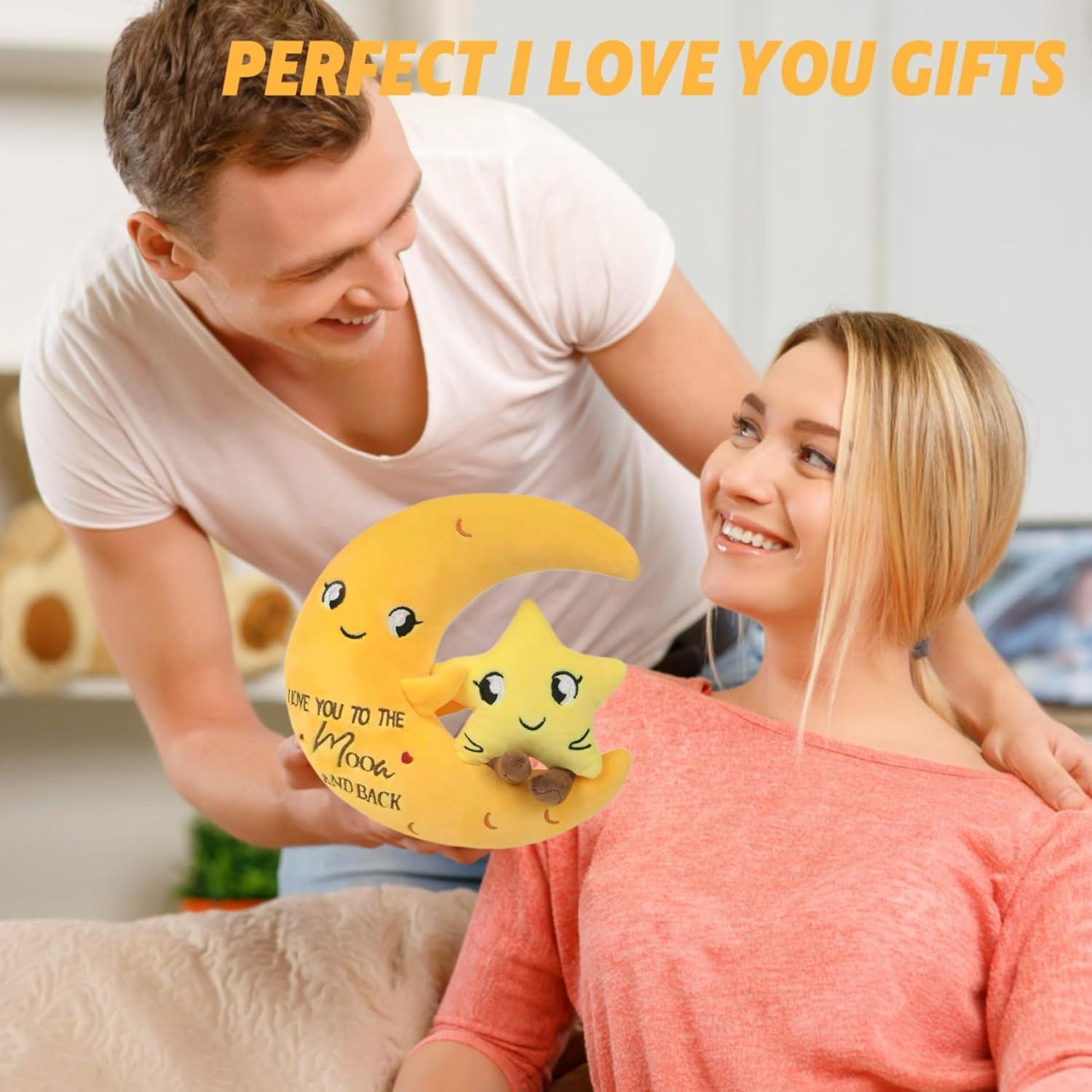 Peluche Estrella de Luna NIUBEHOHO 27.9 cm Te Amo Hasta la Luna