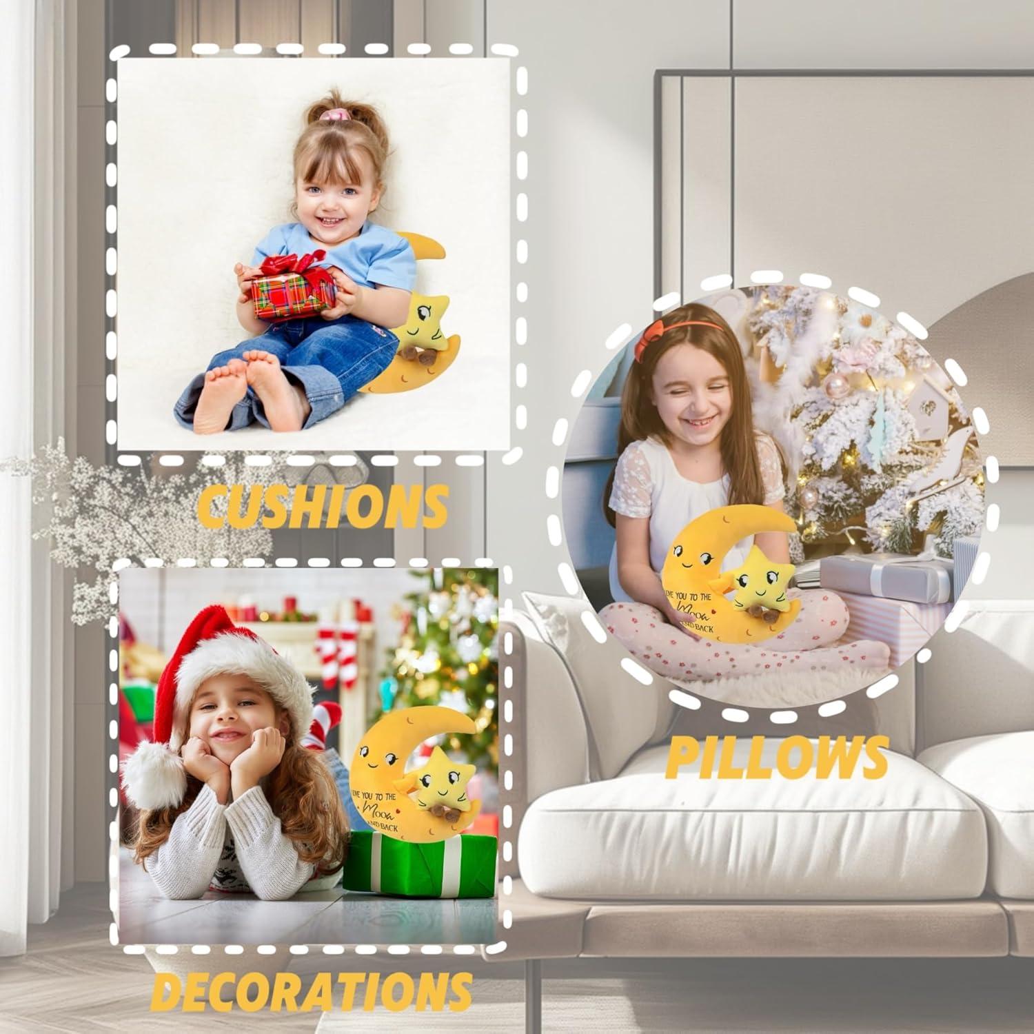 Peluche Estrella de Luna NIUBEHOHO 27.9 cm Te Amo Hasta la Luna