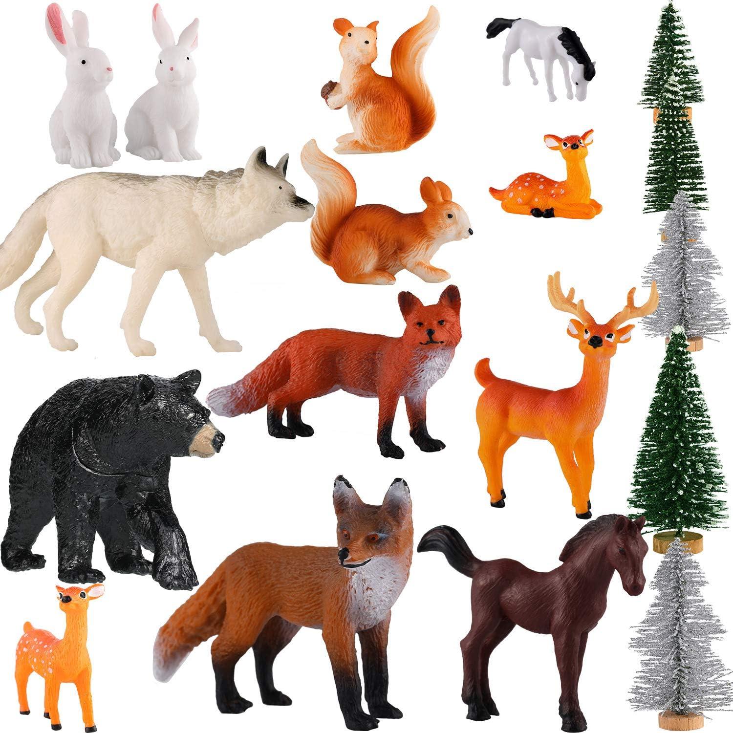 Set de Juguetes de Animales del Bosque Skylety 18 Piezas