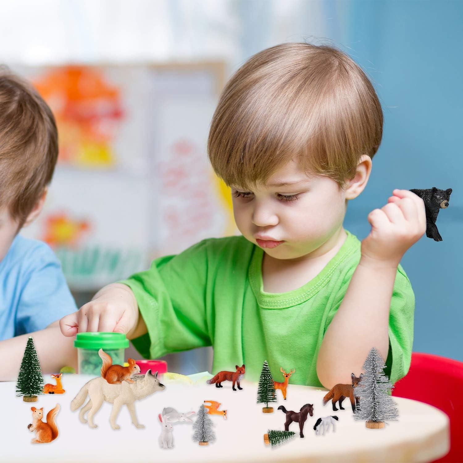 Set de Juguetes de Animales del Bosque Skylety 18 Piezas