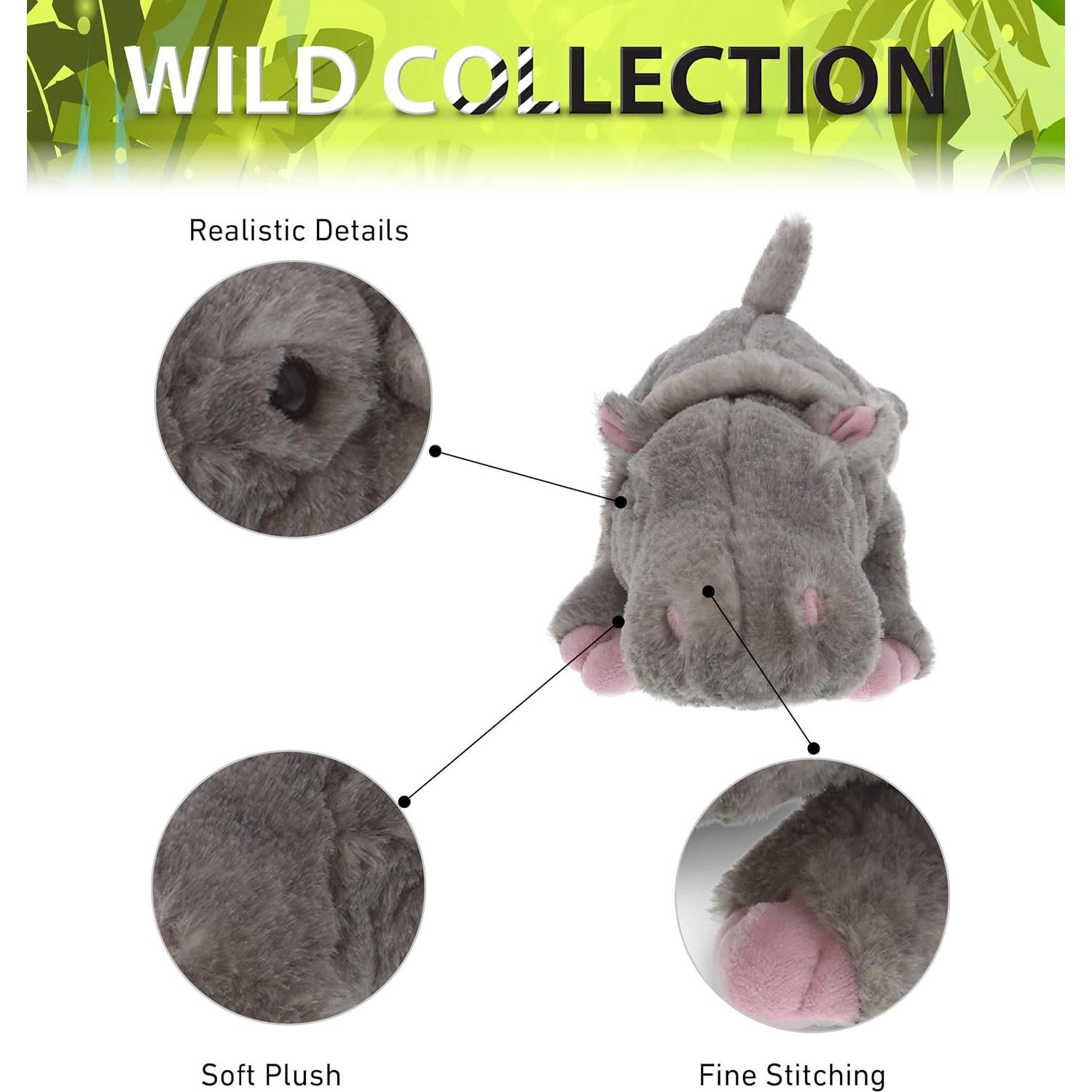 Hipopótamo de Peluche DolliBu 38 cm Suave y Abrazable