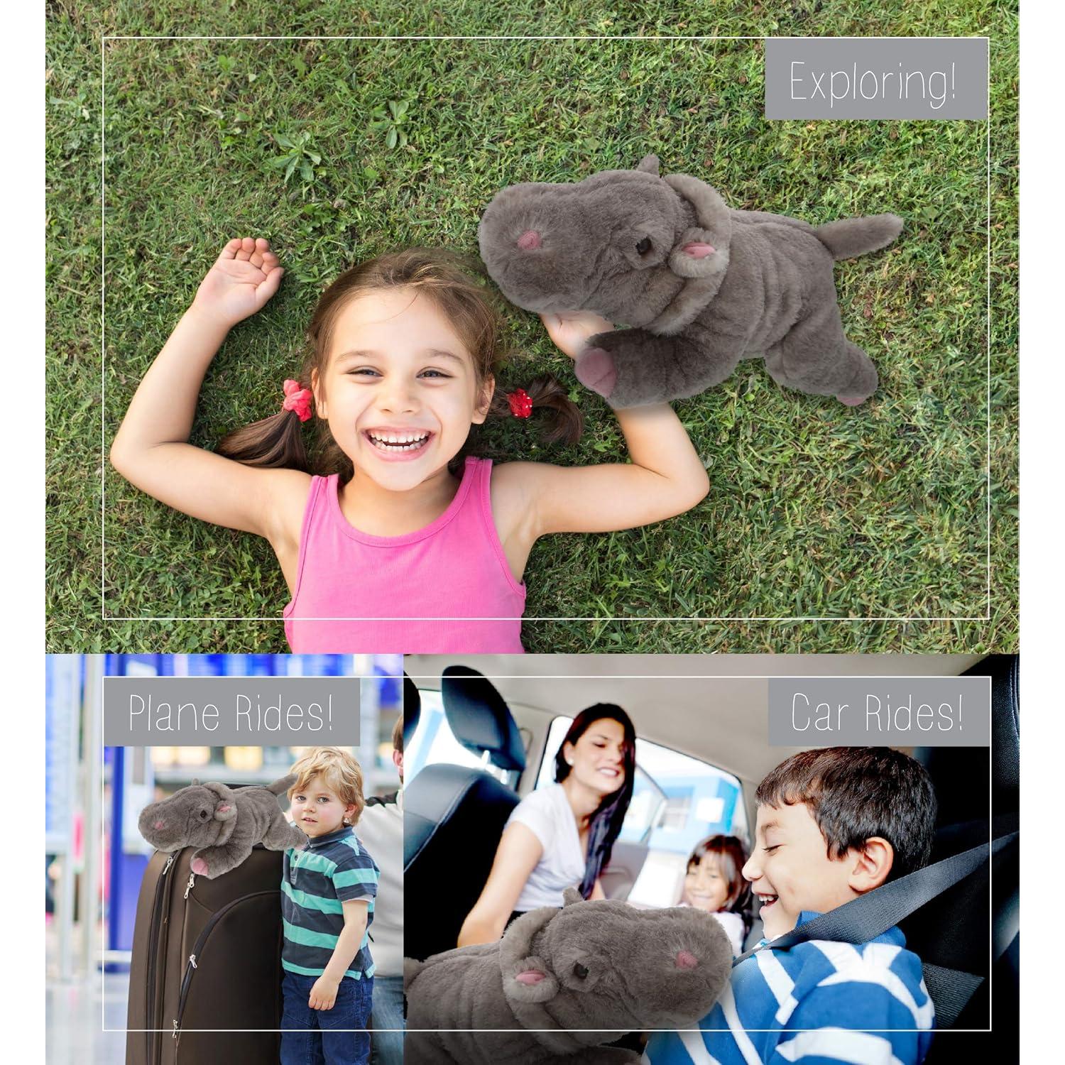 Hipopótamo de Peluche DolliBu 38 cm Suave y Abrazable