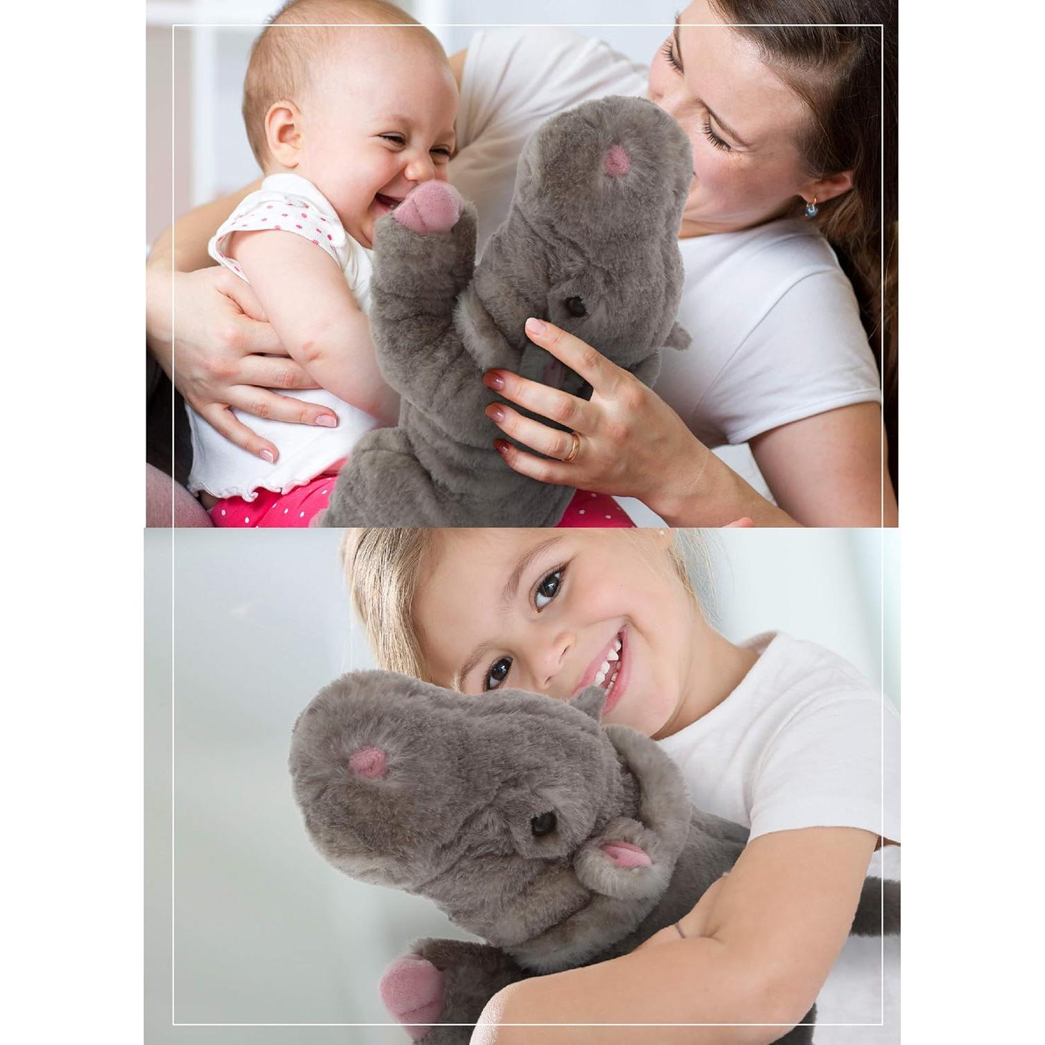 Hipopótamo de Peluche DolliBu 38 cm Suave y Abrazable