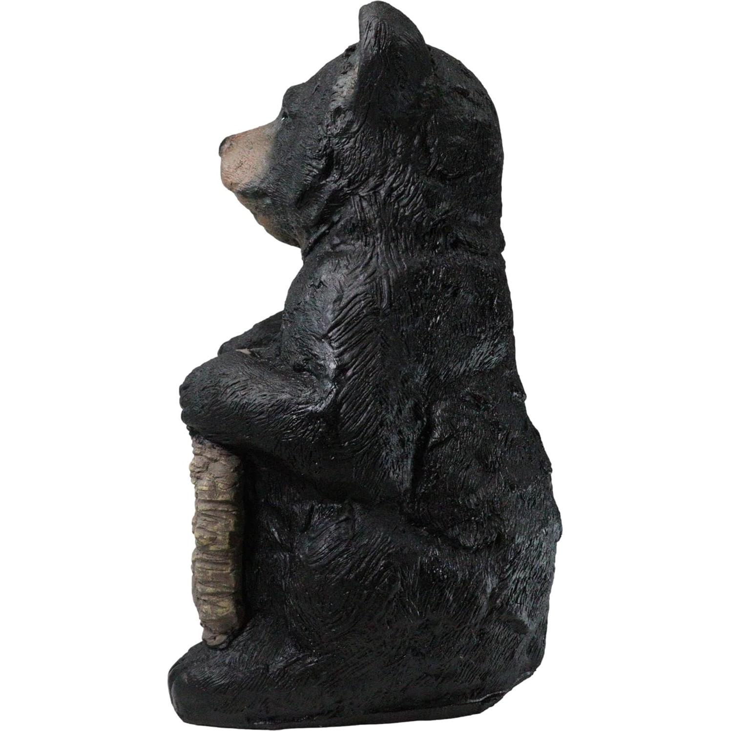 Estatua de Bienvenida 3 Osos Negros Juguetones Ebros 42x54 cm