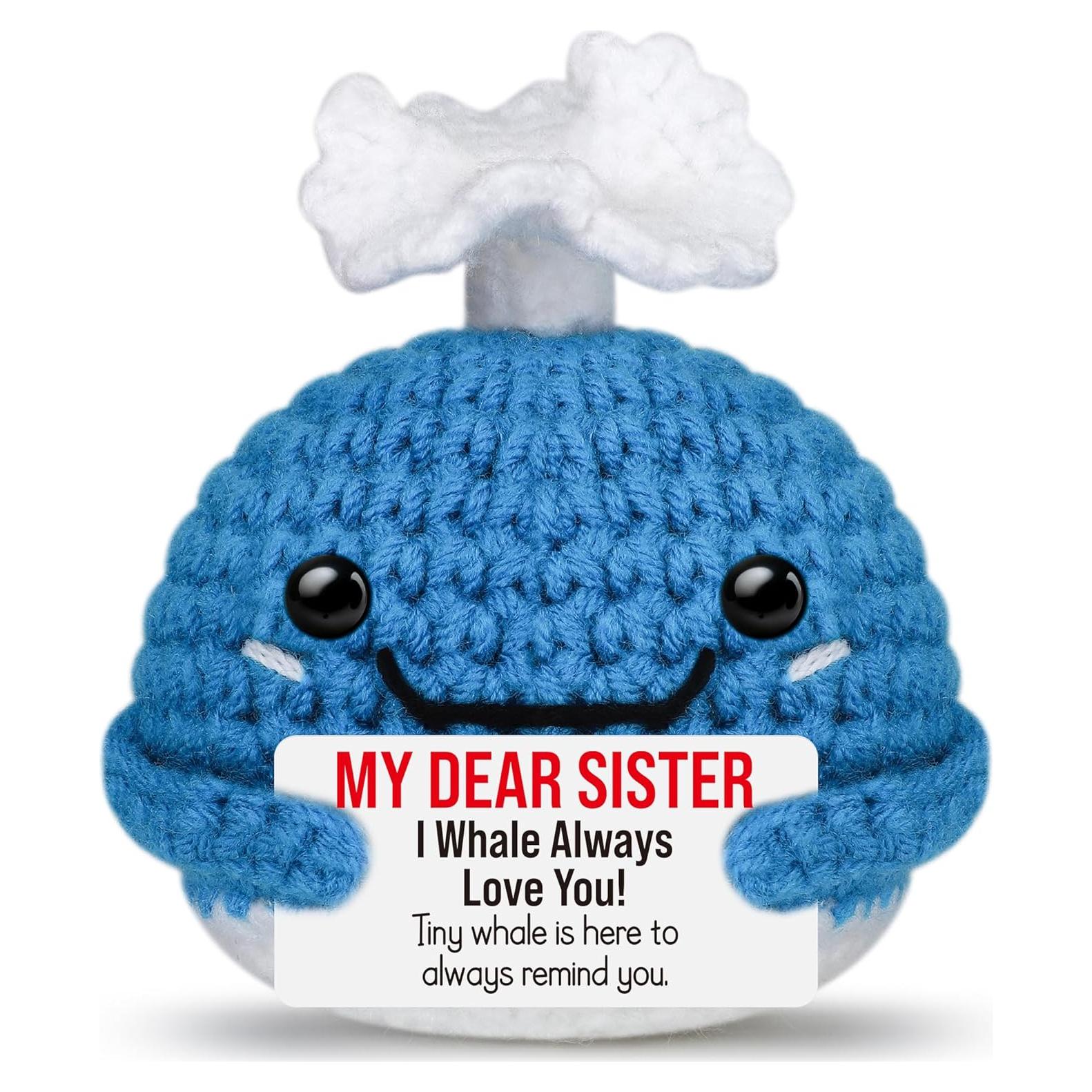 Ballena de Crochet Hecha a Mano para Hermanas - GwhyGifts