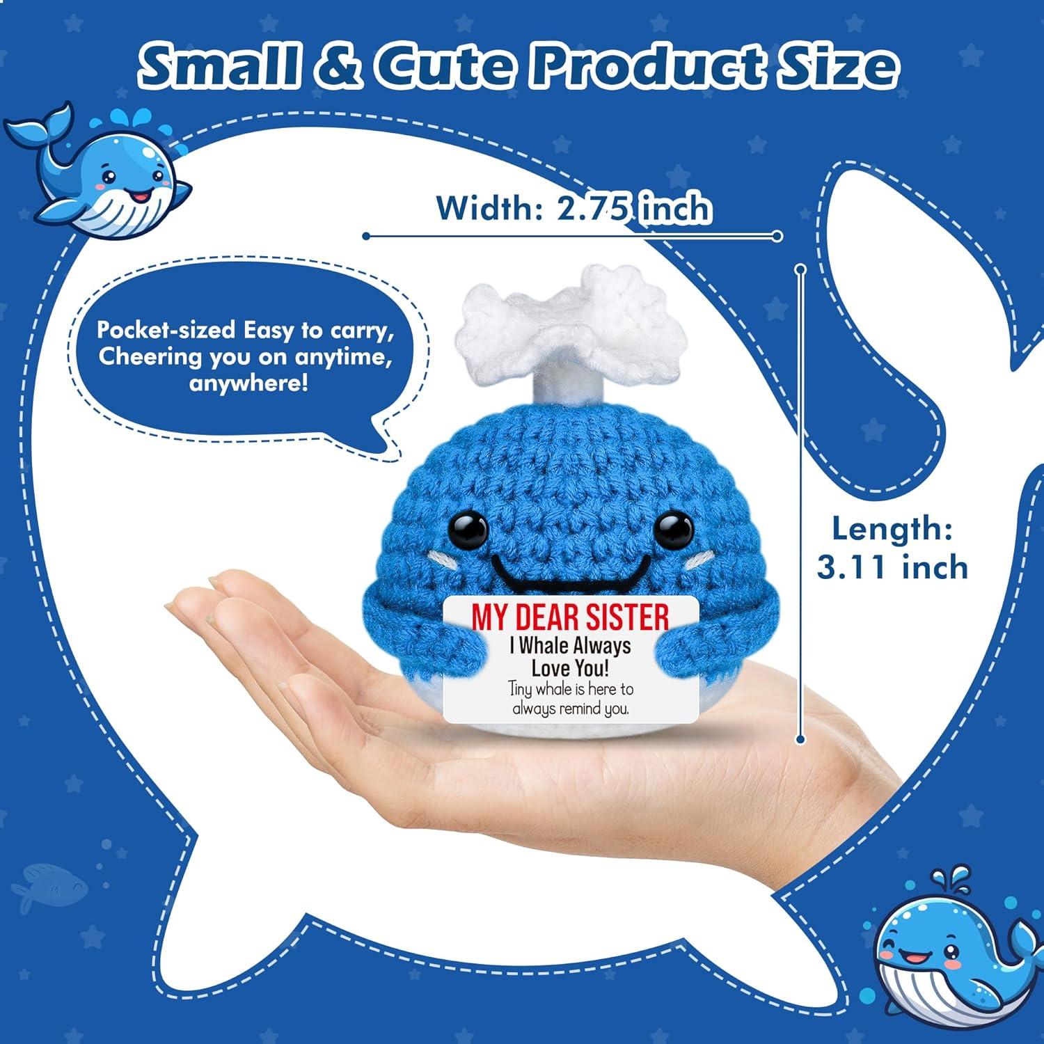 Ballena de Crochet Hecha a Mano para Hermanas - GwhyGifts