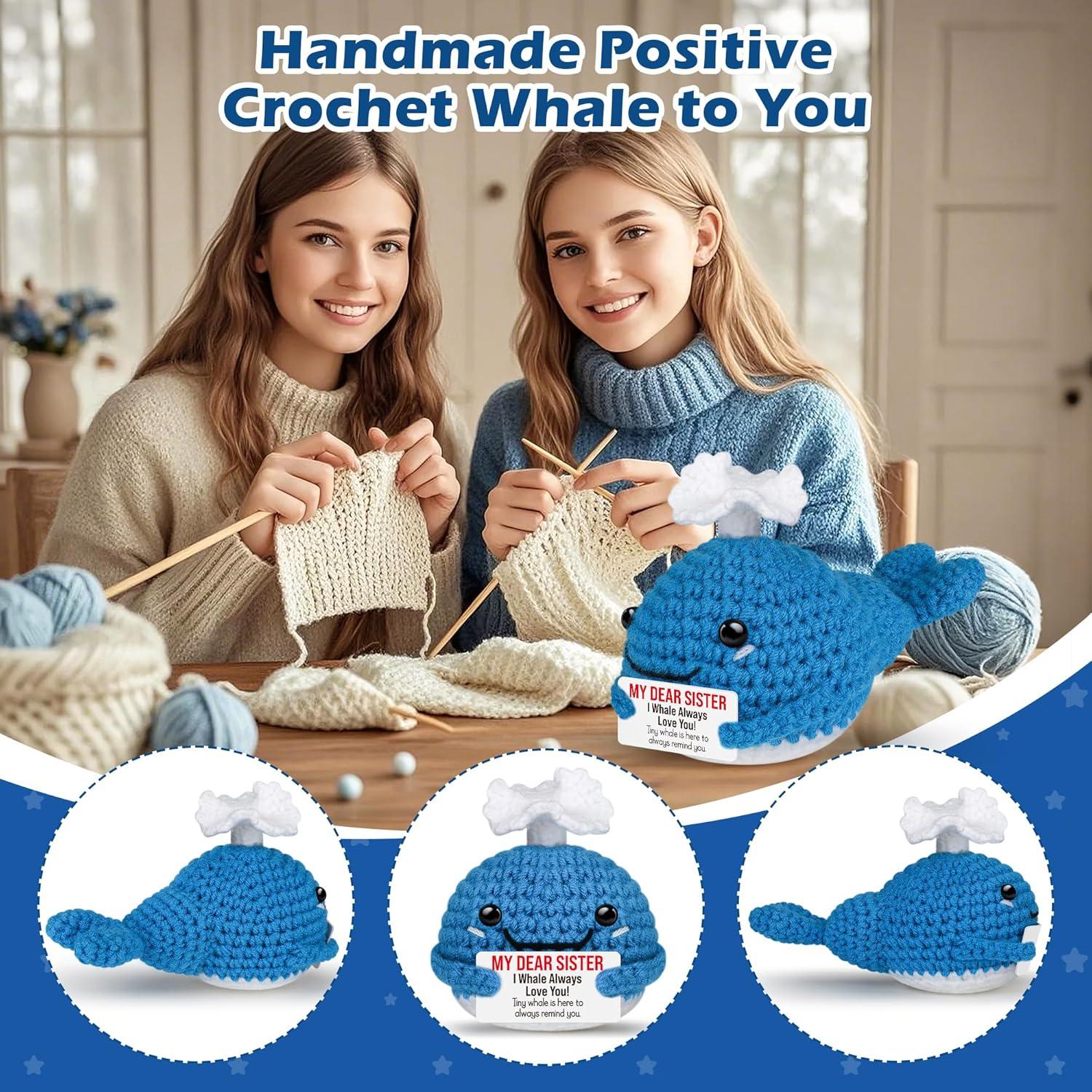 Ballena de Crochet Hecha a Mano para Hermanas - GwhyGifts