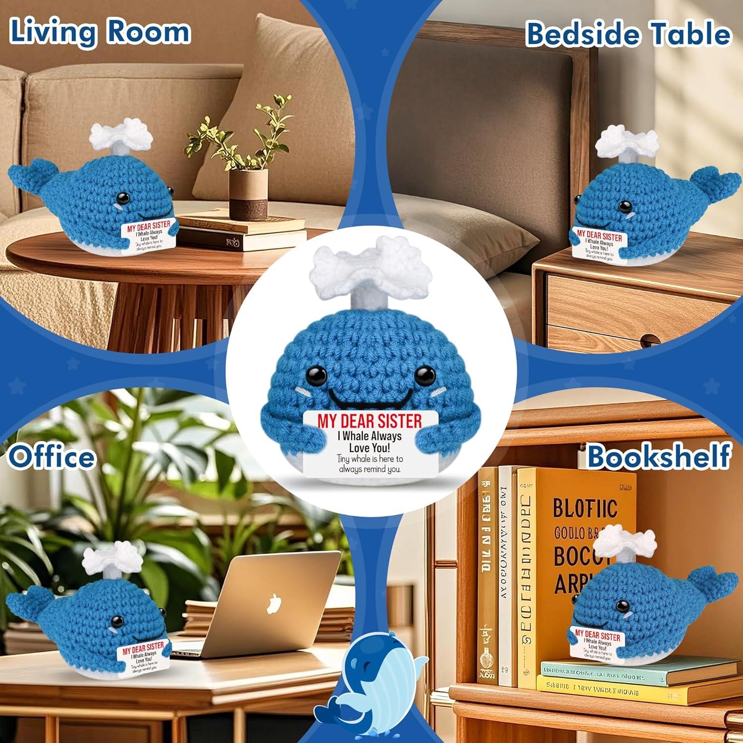 Ballena de Crochet Hecha a Mano para Hermanas - GwhyGifts