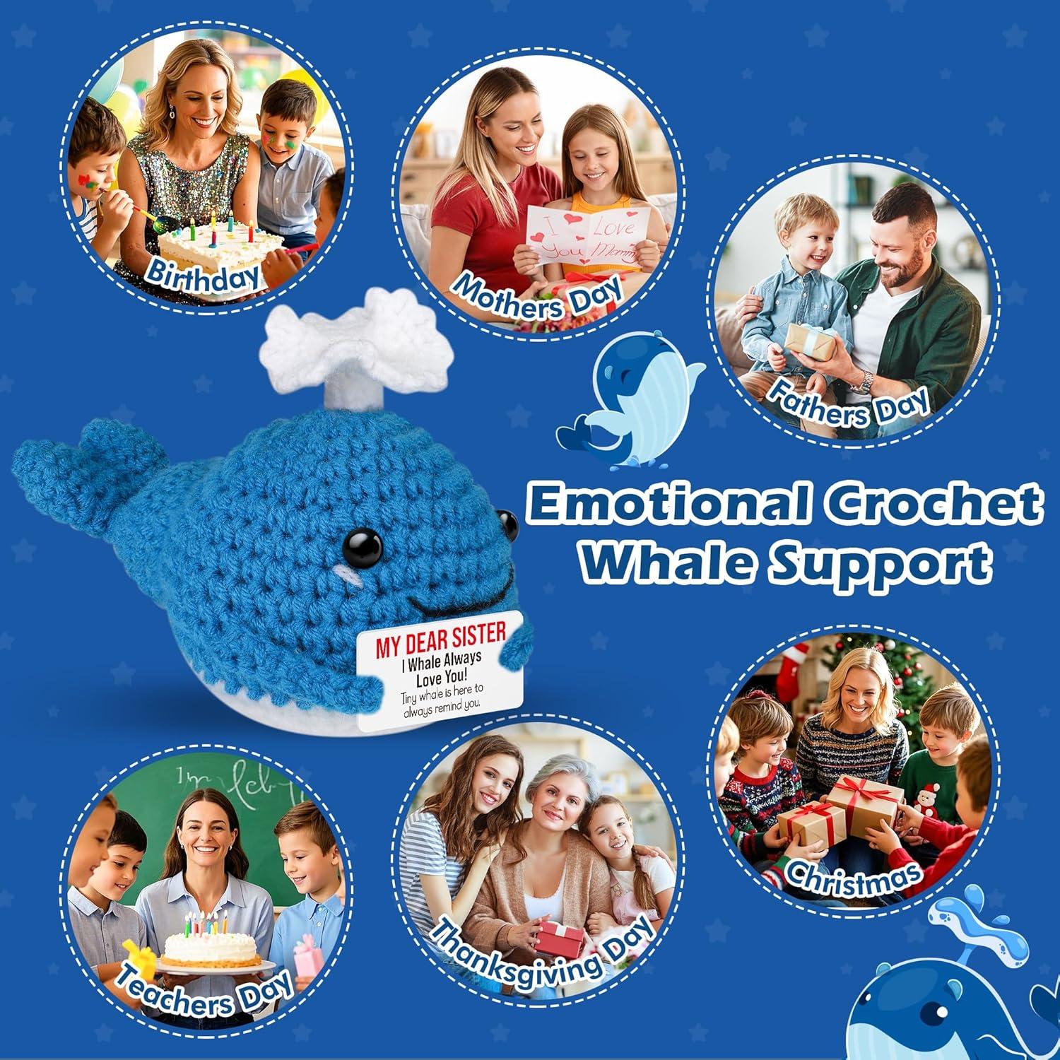 Ballena de Crochet Hecha a Mano para Hermanas - GwhyGifts