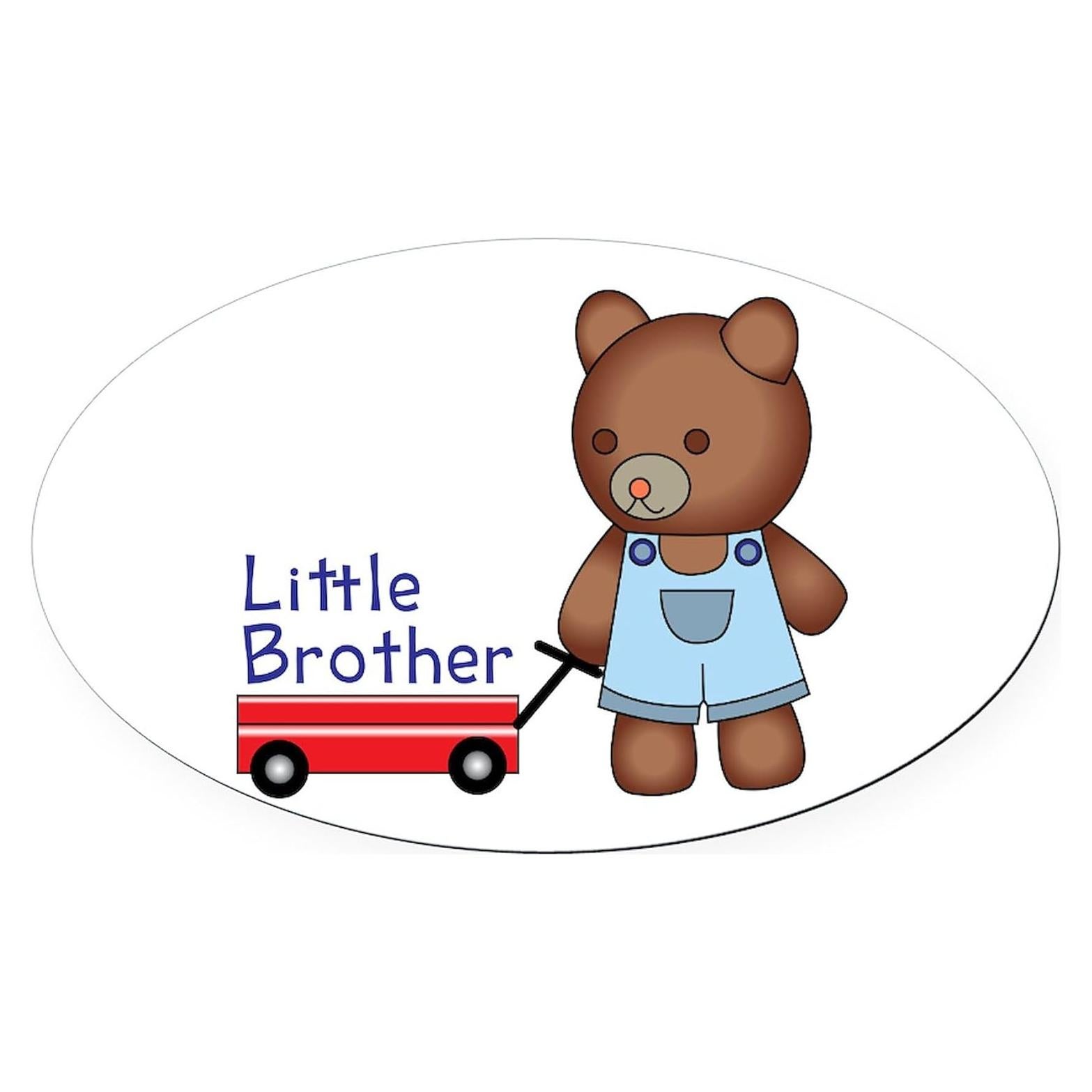Imán de Parachoques Euro CafePress Little Brother Bear 11.4x19.1cm