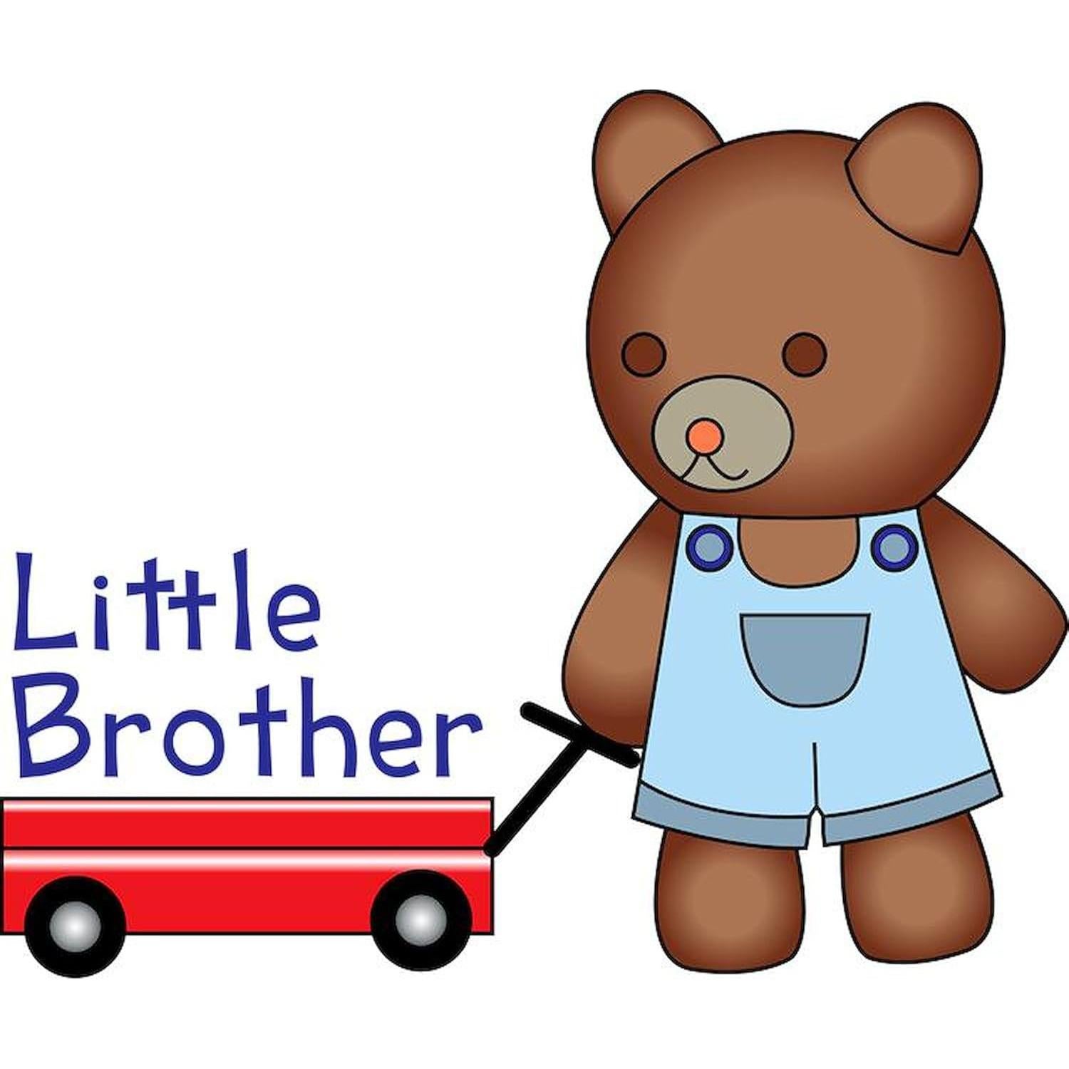 Imán de Parachoques Euro CafePress Little Brother Bear 11.4x19.1cm