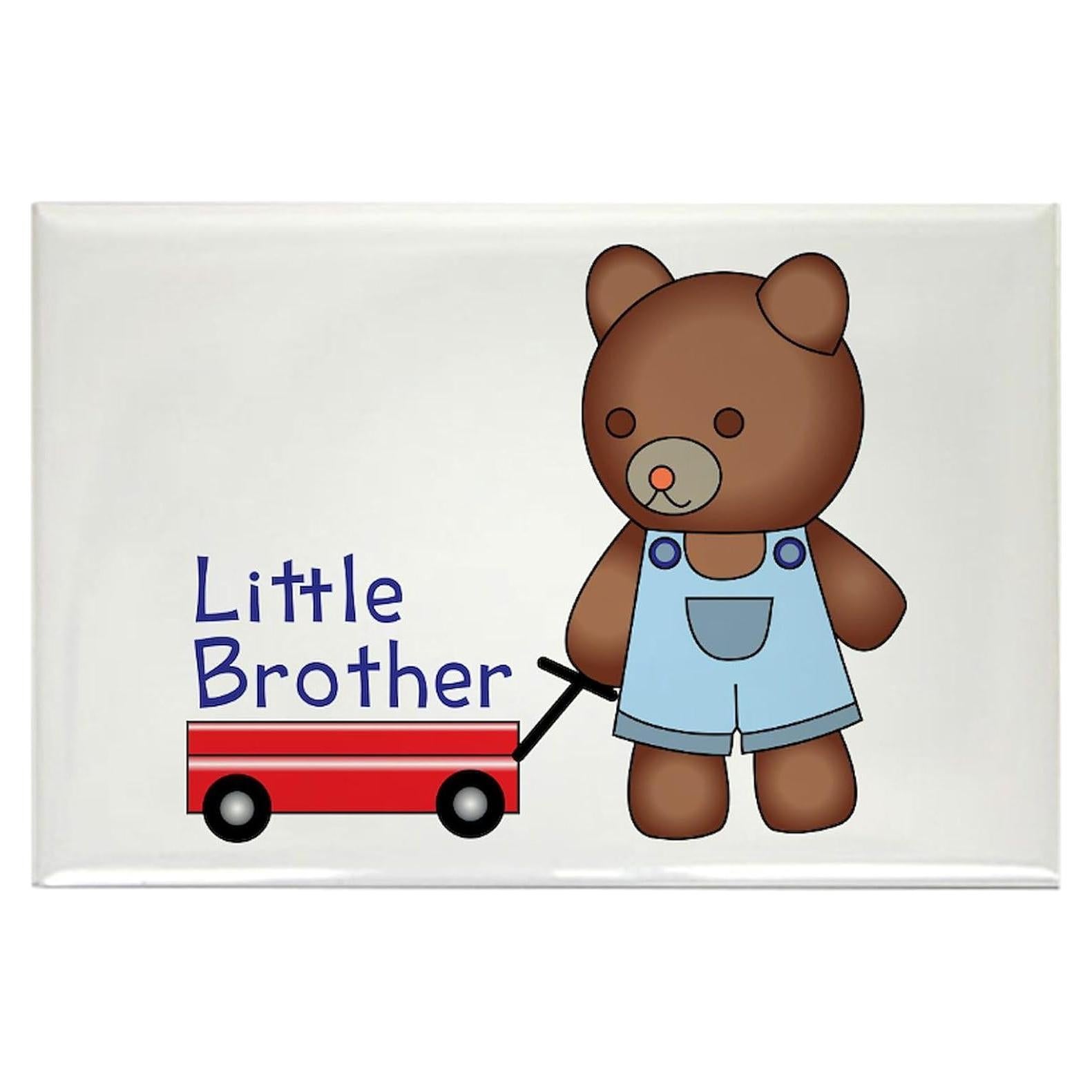 Imán Rectangular CafePress Pequeño Hermano Oso - Paquete de 10