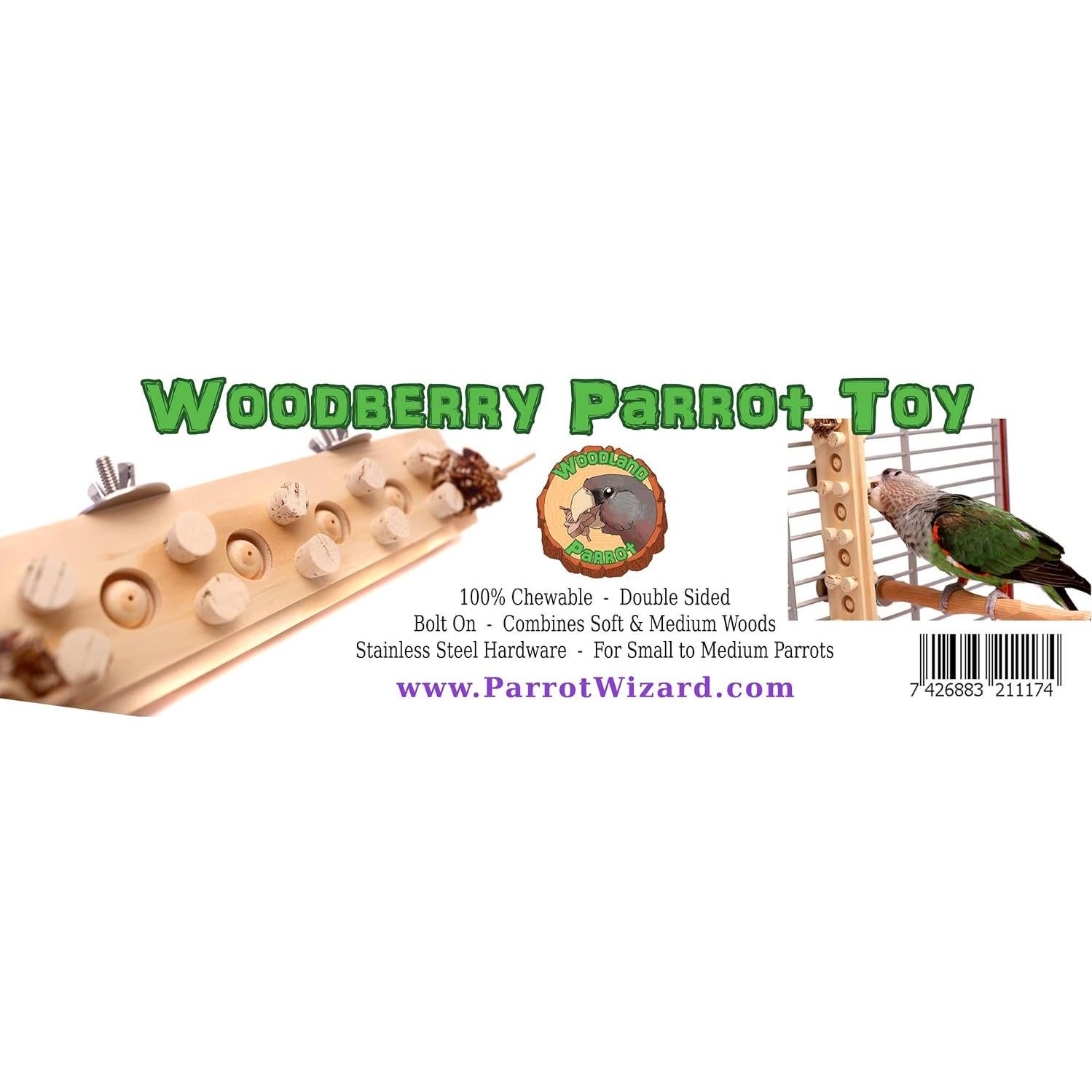 Juguete para Loro Woodberry Parrot Wizard - Masticable 30.48 cm