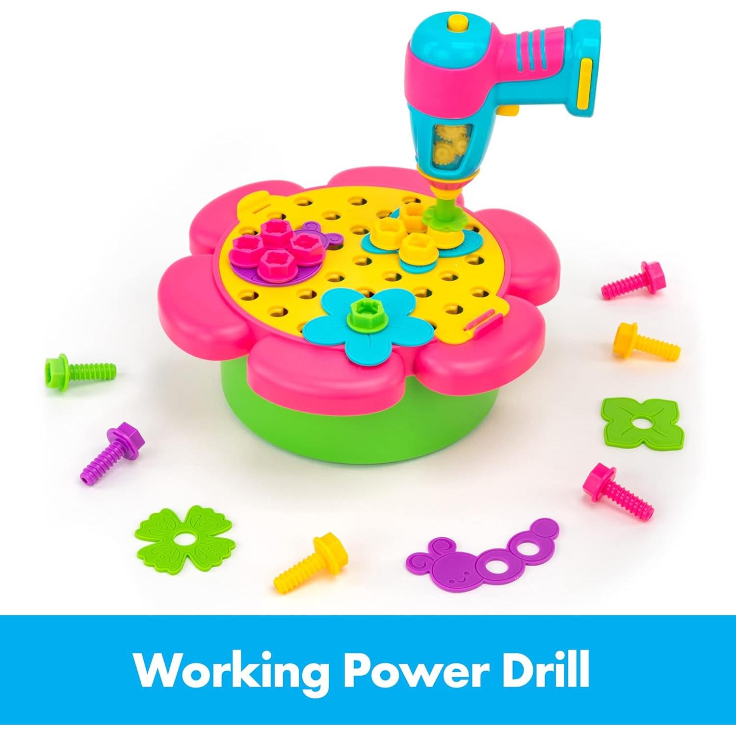 Juguete de Taladro Design & Drill Flower Power Educational Insights - 50 Piezas