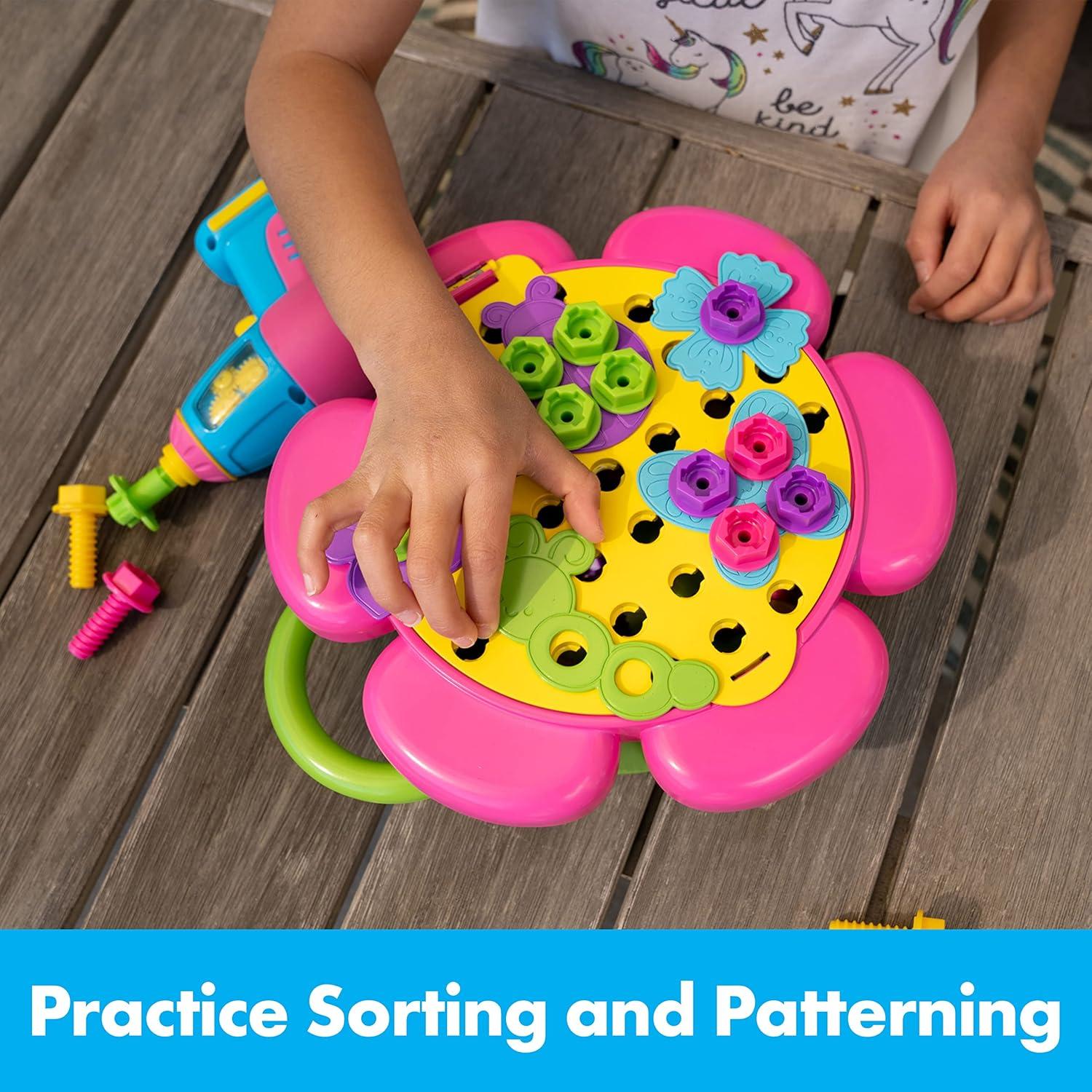 Juguete de Taladro Design & Drill Flower Power Educational Insights - 50 Piezas