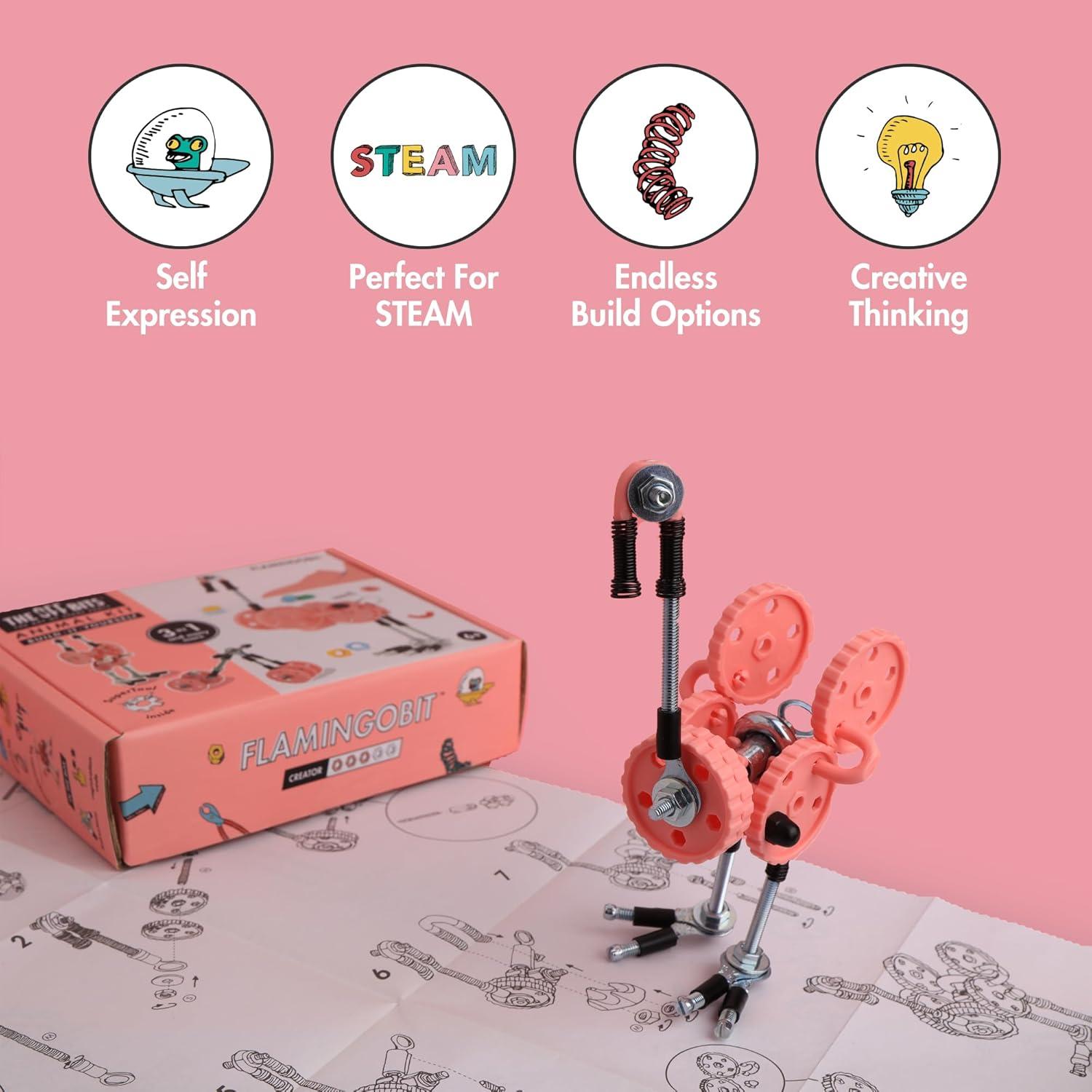 Juego de Construcción The Off Bits Flamenco Rosa - Juguetes STEM 6+