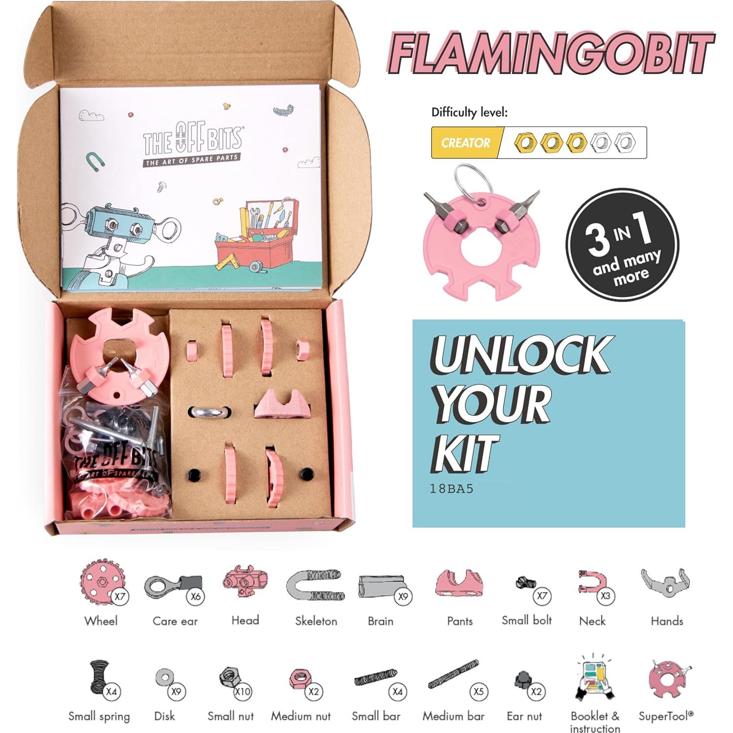 Juego de Construcción The Off Bits Flamenco Rosa - Juguetes STEM 6+