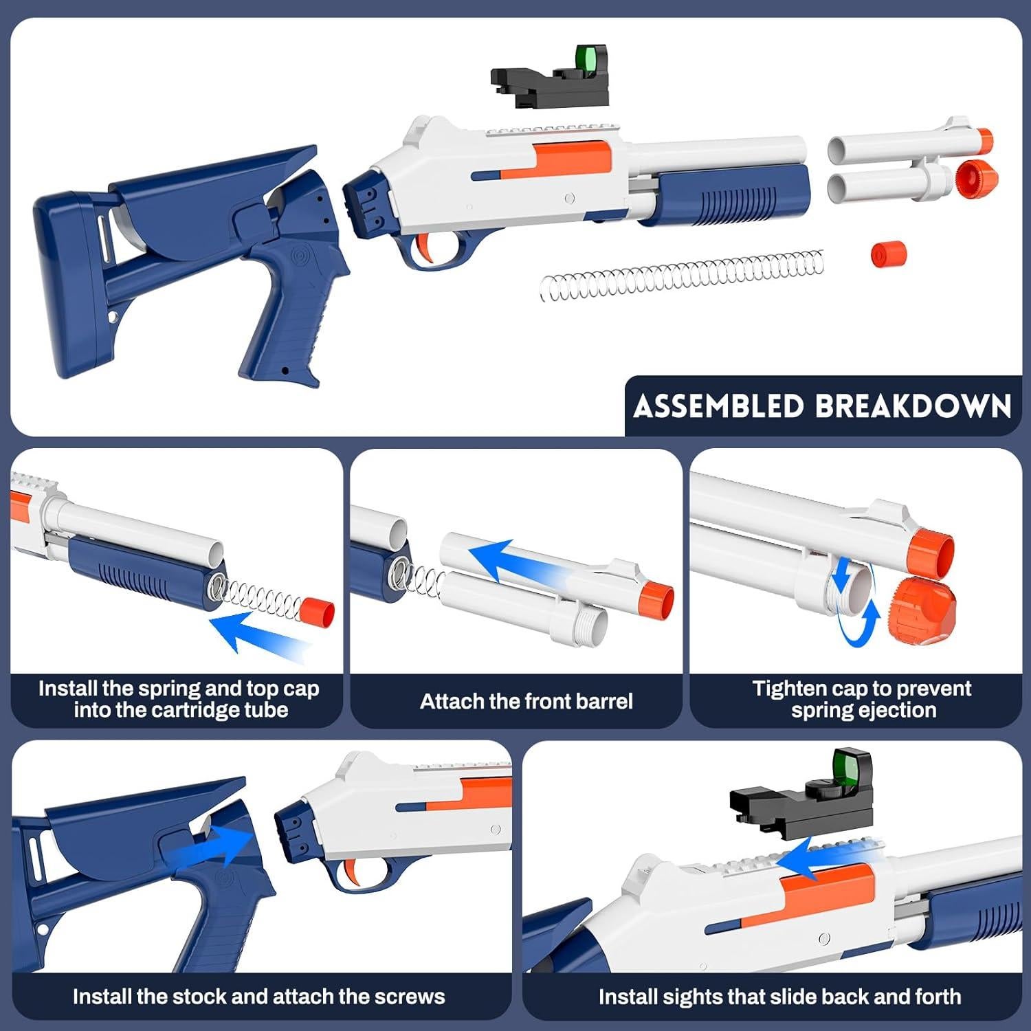 Escopeta de Juguete Adventure Force con Dardos de Espuma 76cm