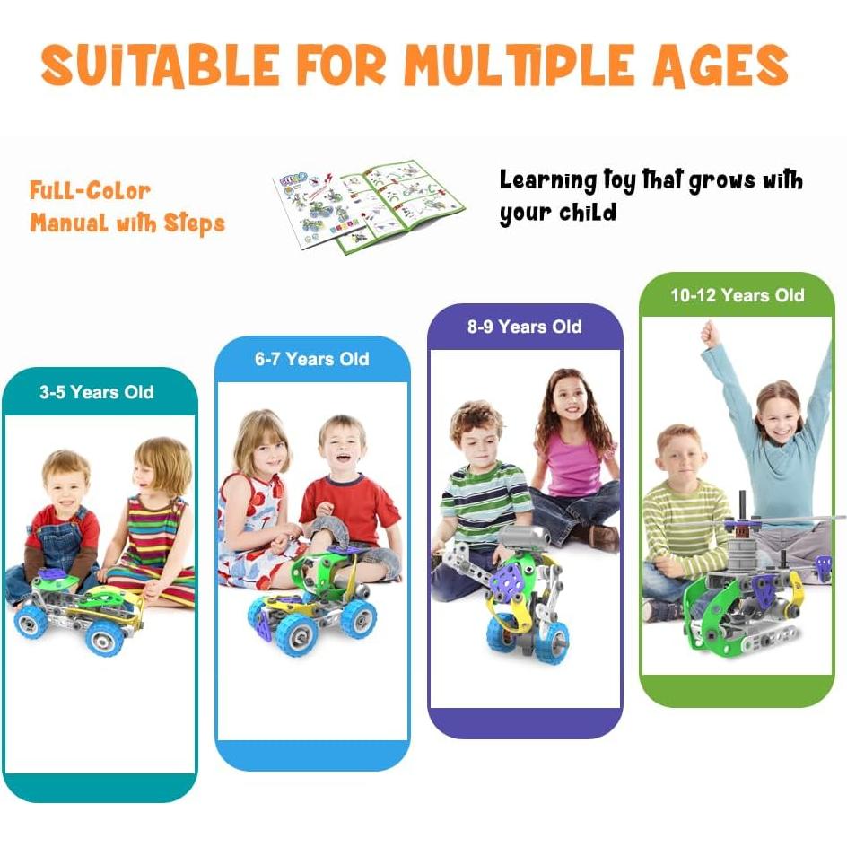 Juego de Construcción Motorizado HANYE 107 Piezas STEM 4-16 Años