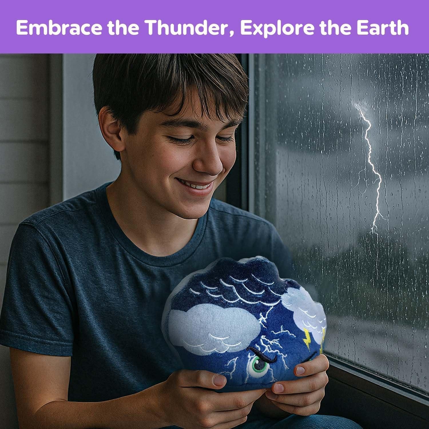 Peluche Tormenta Thunderheads 17.8 cm Educativo Sostenible