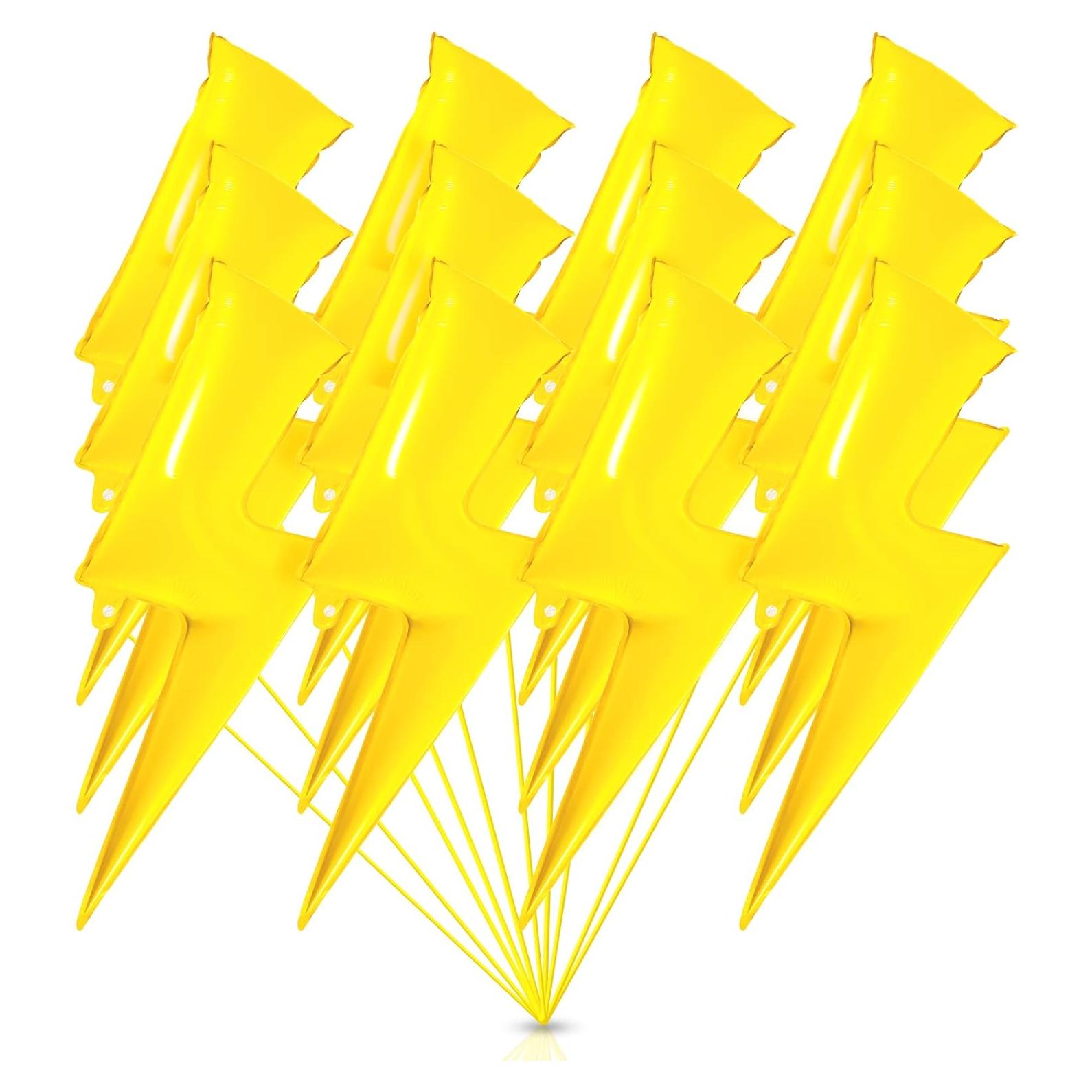 12 Globos de Rayo Amarillo Civaner 91.44 cm Decoración Fiesta