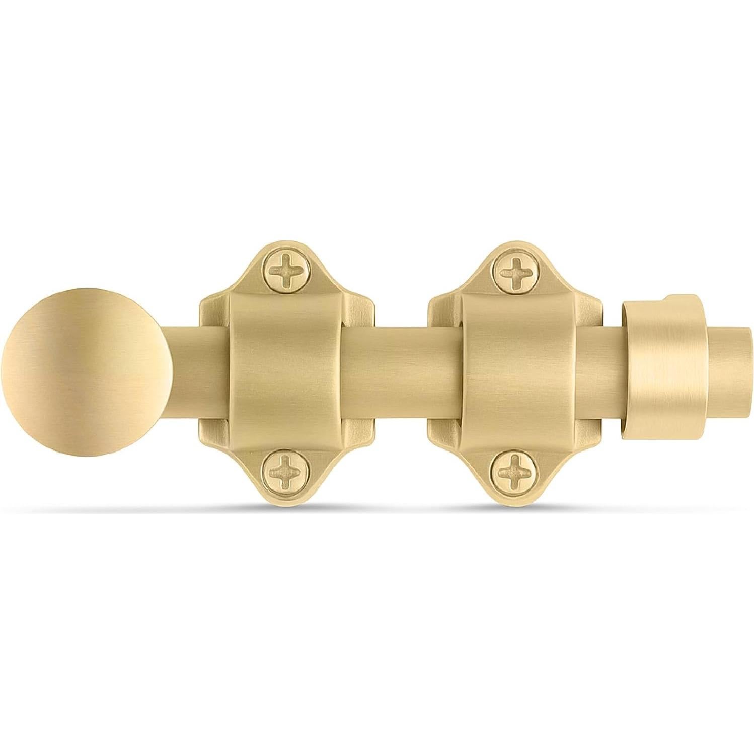 Cerrojo Deslizante Mega Manijas 4 cm Latón Satinado Fácil Instalación