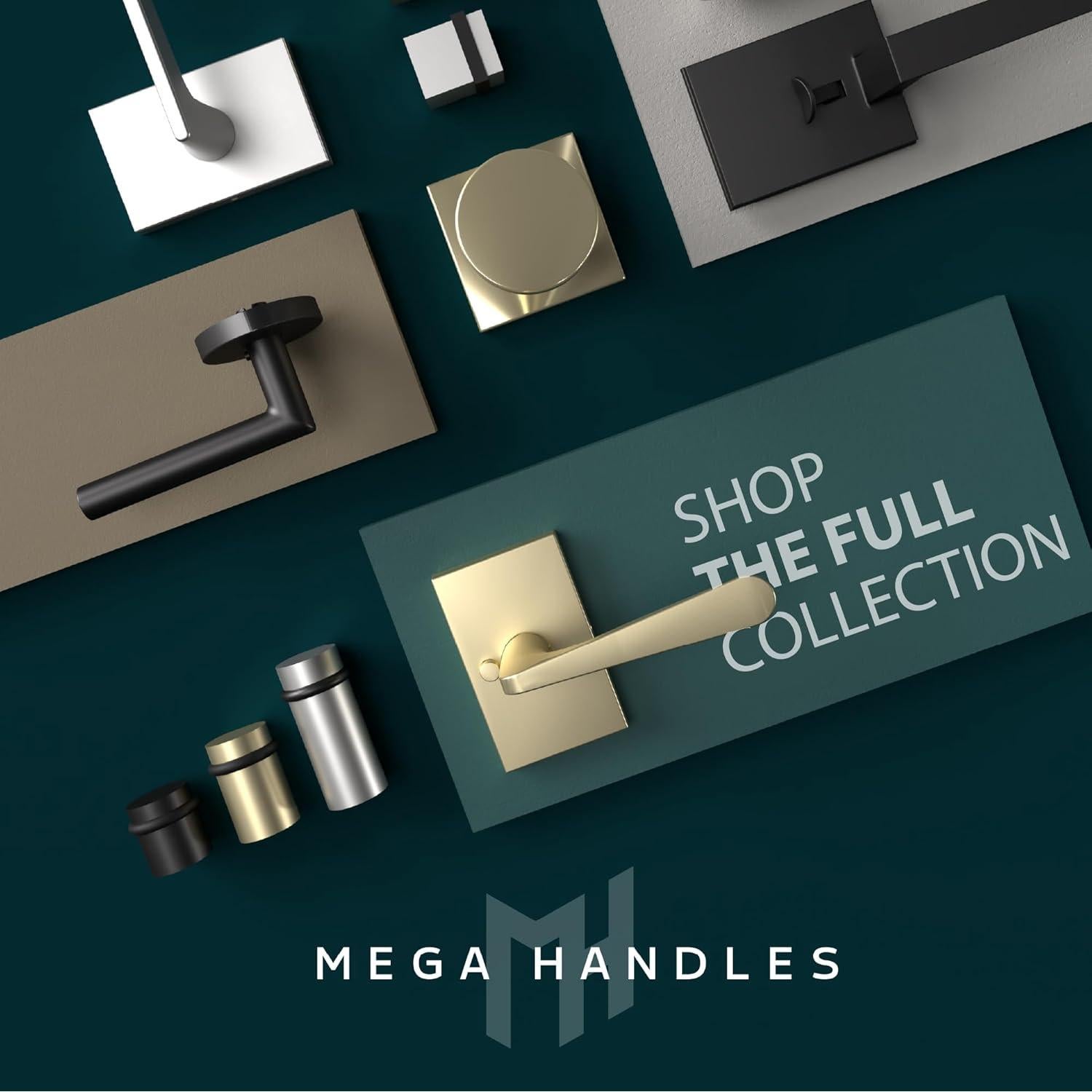 Cerrojo Deslizante Mega Manijas 4 cm Latón Satinado Fácil Instalación