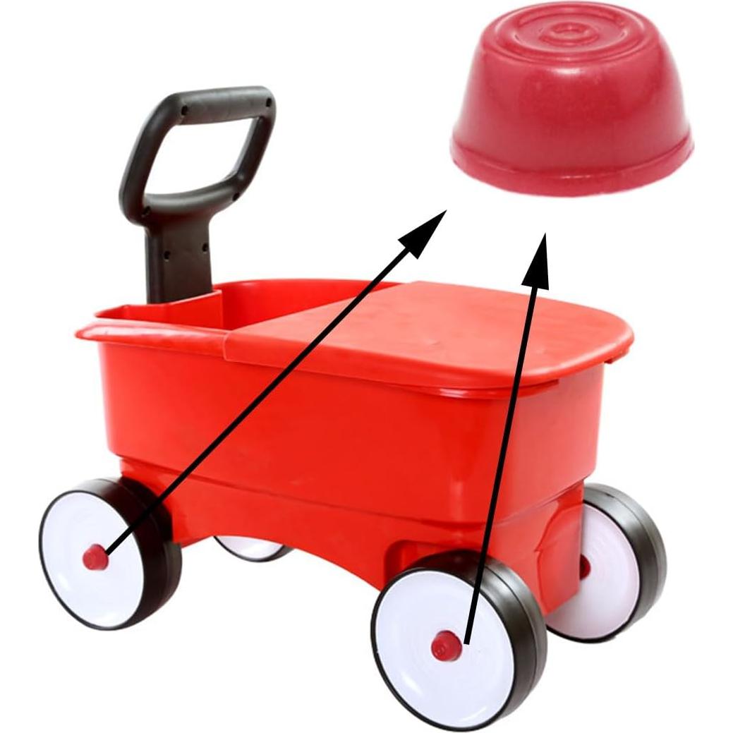 Tapas de Rueda Yukata 4PCS Rojo para Carro Classic Walker