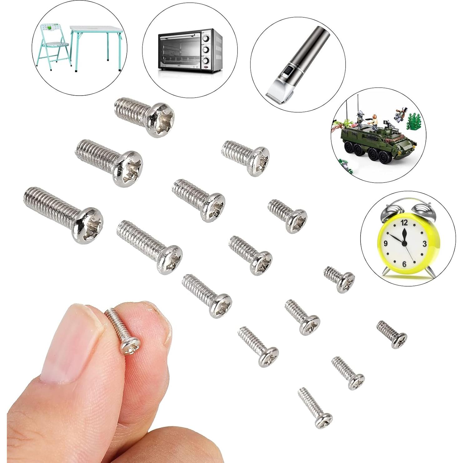 Kit de 750 Tornillos M1.4 a M3 Phillips HanTof para Mini Equipos