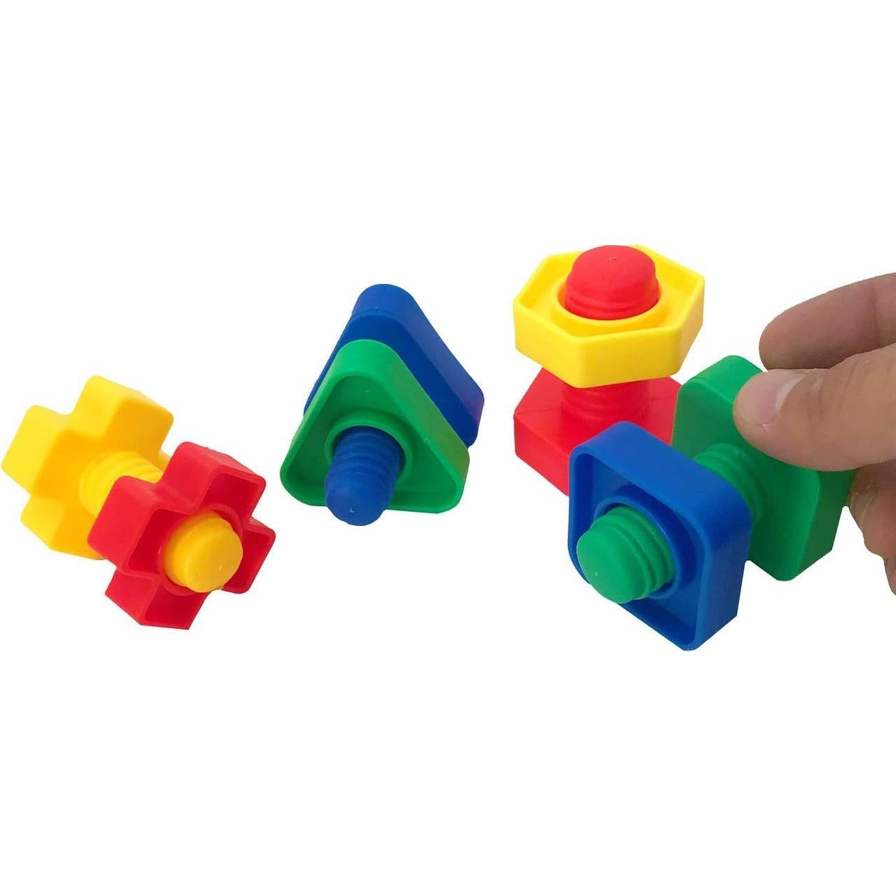 Bonka Bird Toys Tuercas y Pernos Gigantes 4 Piezas 6.35x4.45 cm