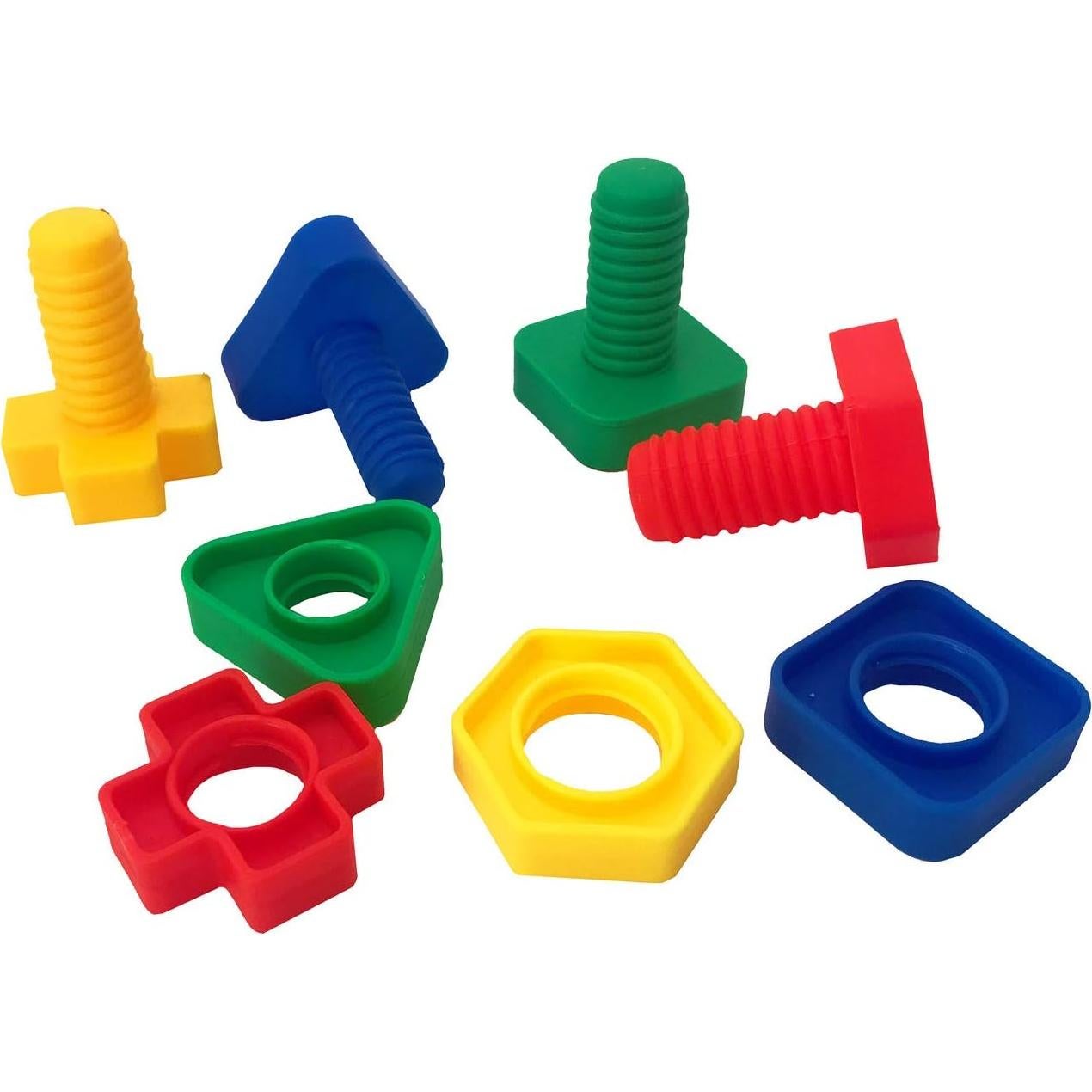 Bonka Bird Toys Tuercas y Pernos Gigantes 4 Piezas 6.35x4.45 cm